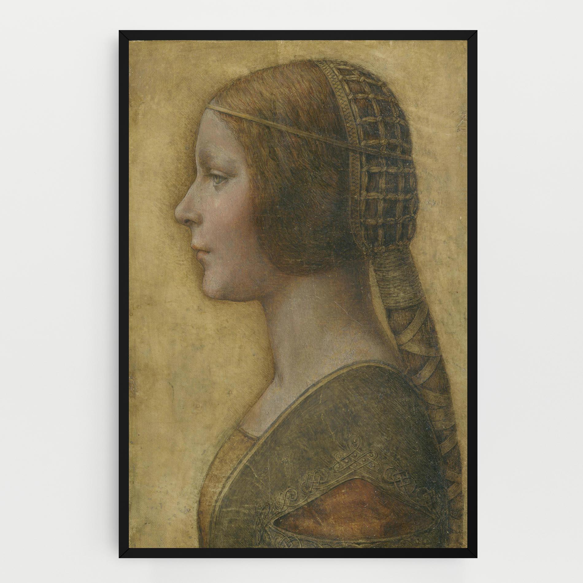 Vászonkép Profile Of A Young Fiancee Da Vinci mockup 0