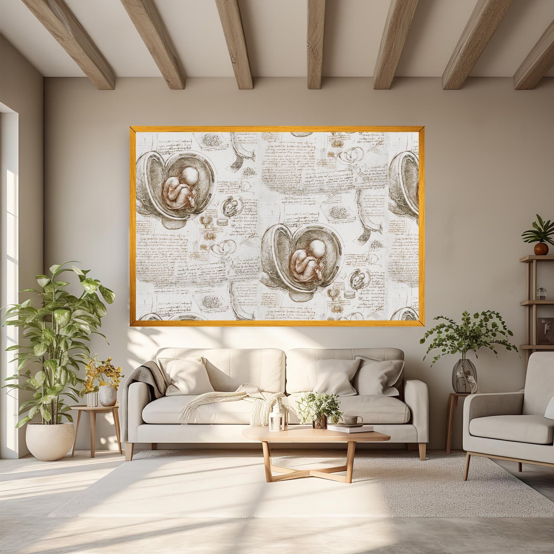 Leonardo Studies Of The Foetus mockup 6