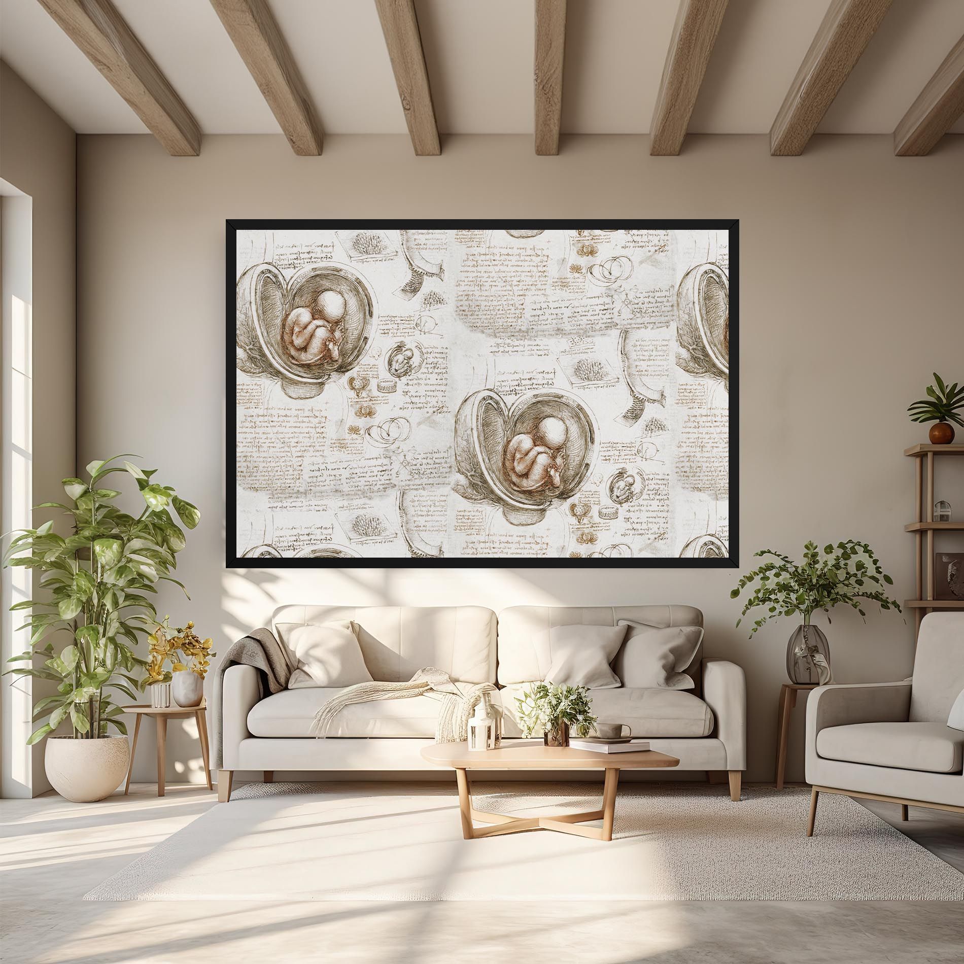 Leonardo Studies Of The Foetus mockup 6