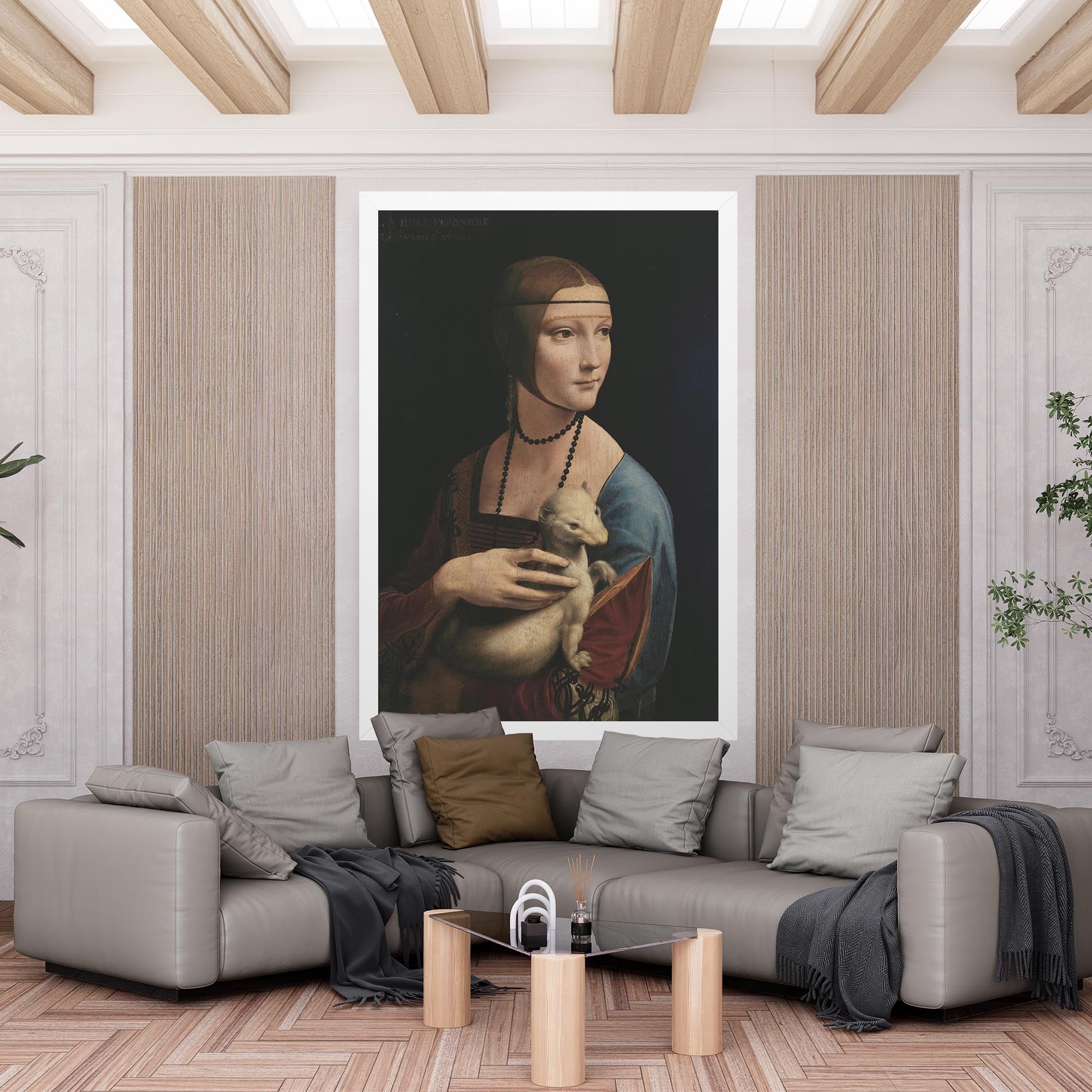Lady With An Ermine Leonardo Da Vinci mockup 6