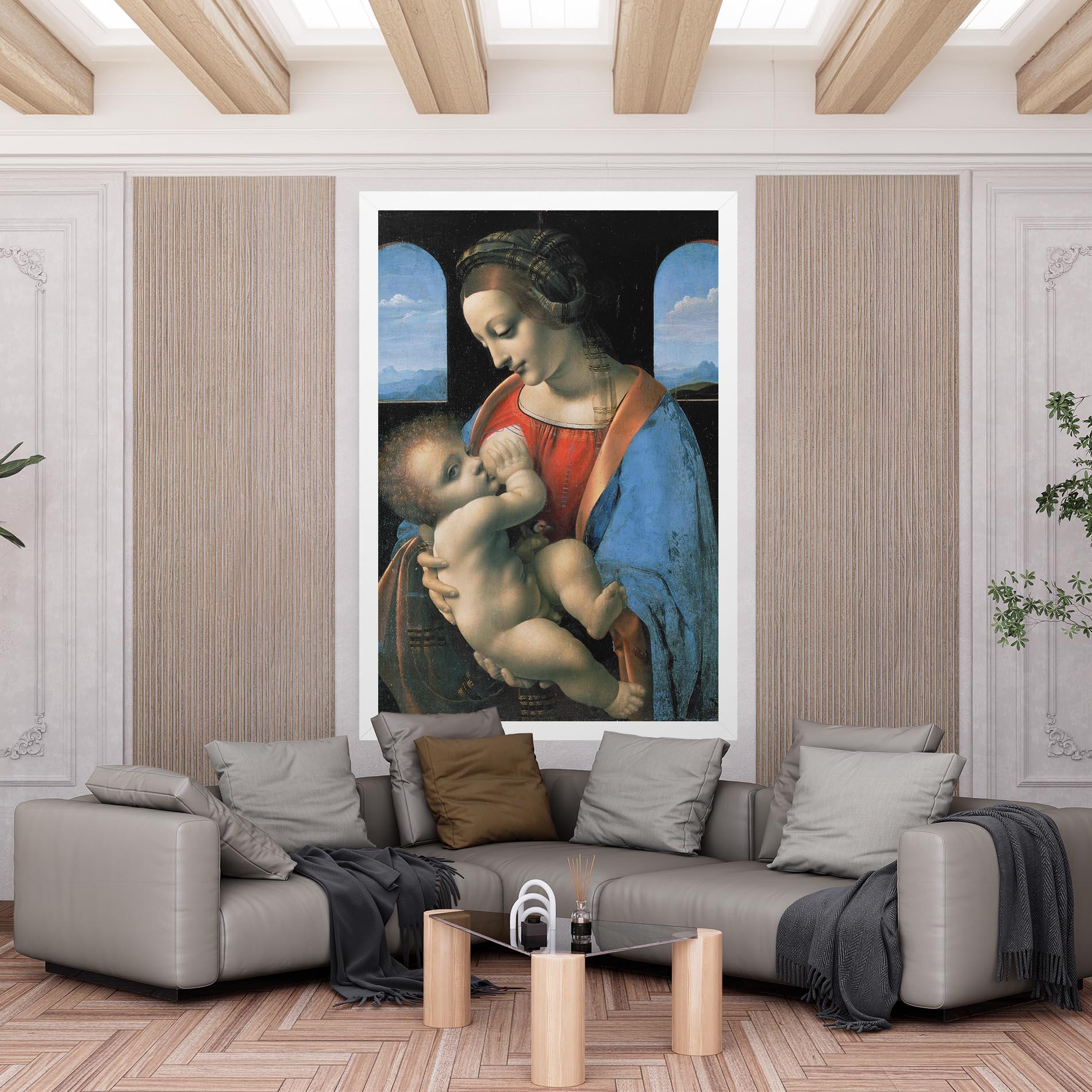 Vászonkép Leonardo Da Vinci Attributed Madonna Litta mockup 6