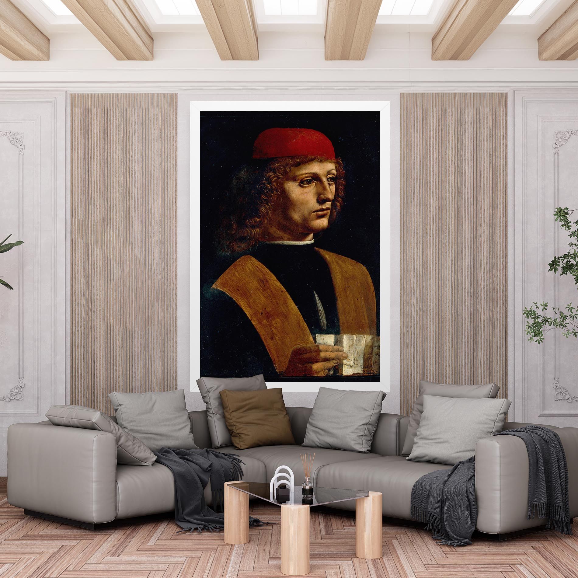 Leonardo Da Vinci Portrait Of A Musician Pinacoteca Ambrosiana mockup 6