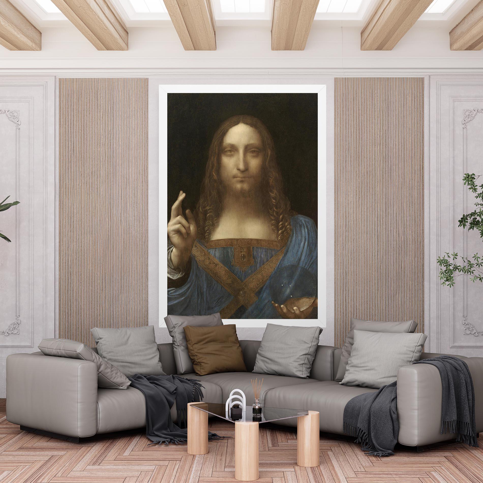 Vászonkép Leonardo Da Vinci Salvator Mundi mockup 6