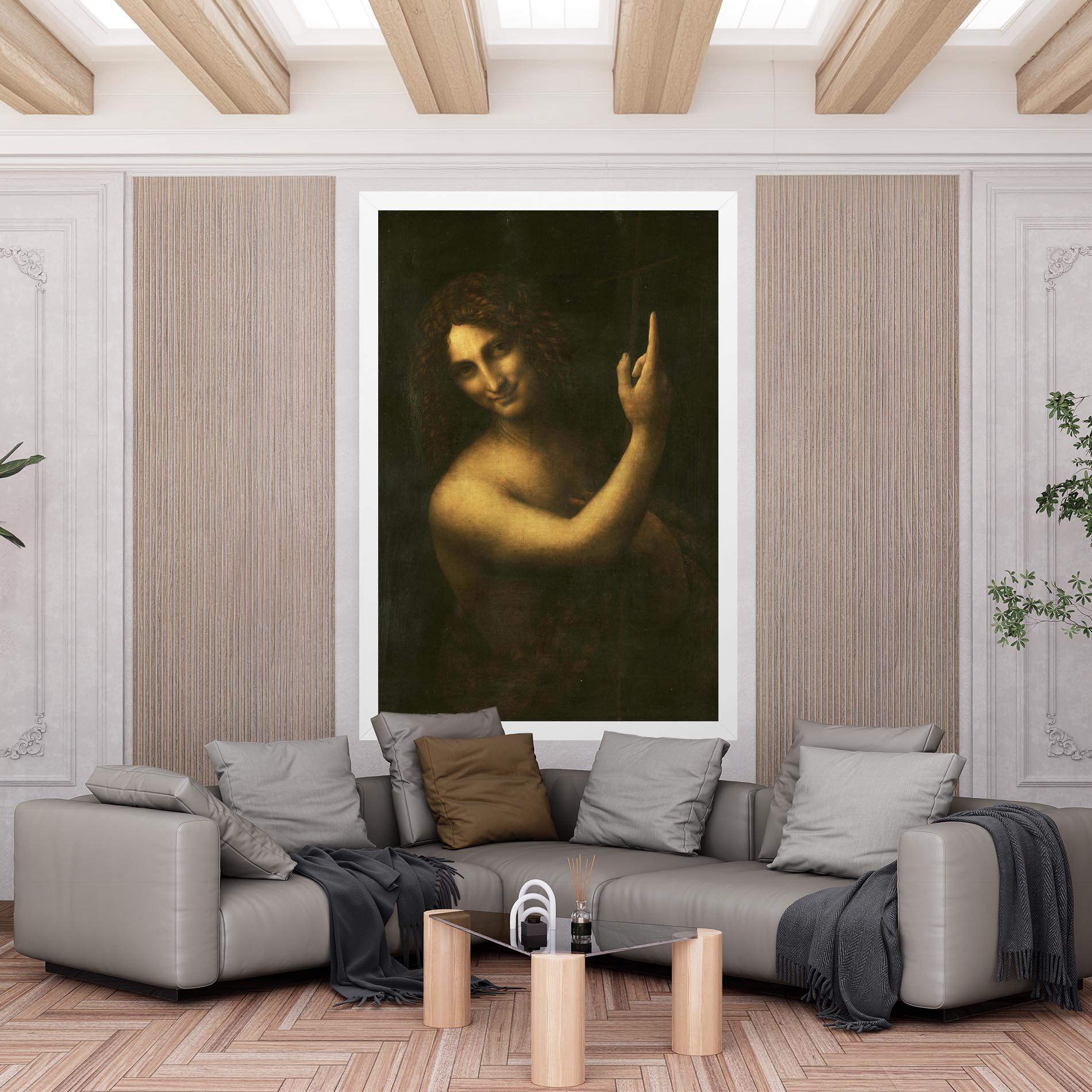 Vászonkép Seonardo Da Vinci Saint John The Baptist mockup 6