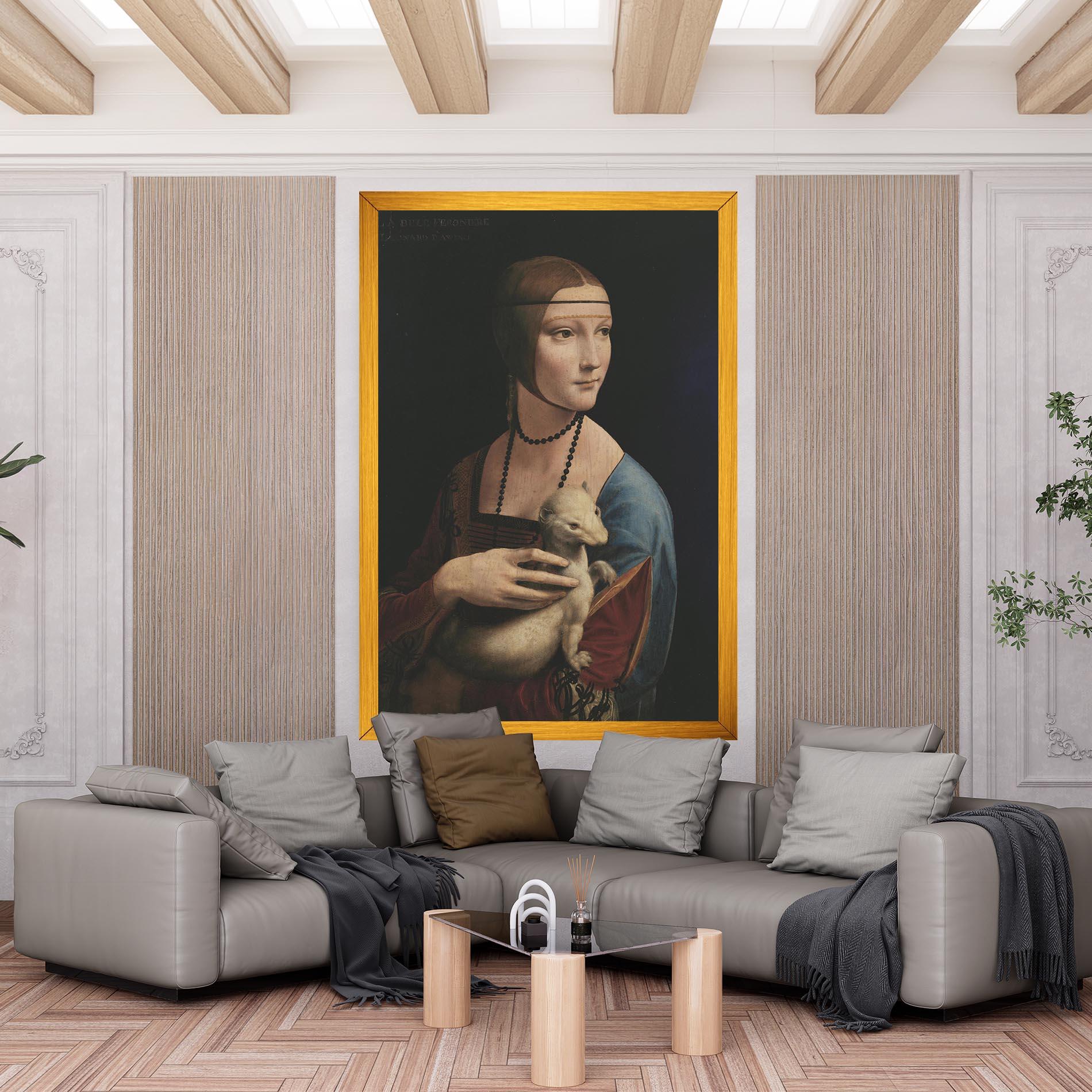 Vászonkép Lady With An Ermine Leonardo Da Vinci mockup 6