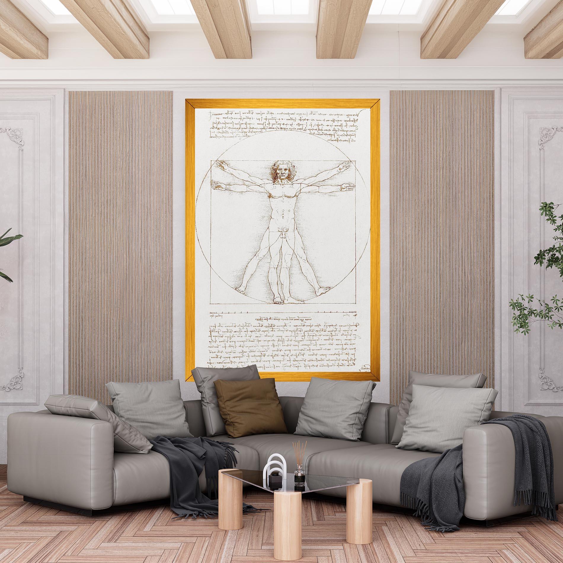 Vászonkép Leonardo Da Vinci's Vitruvian Man mockup 6