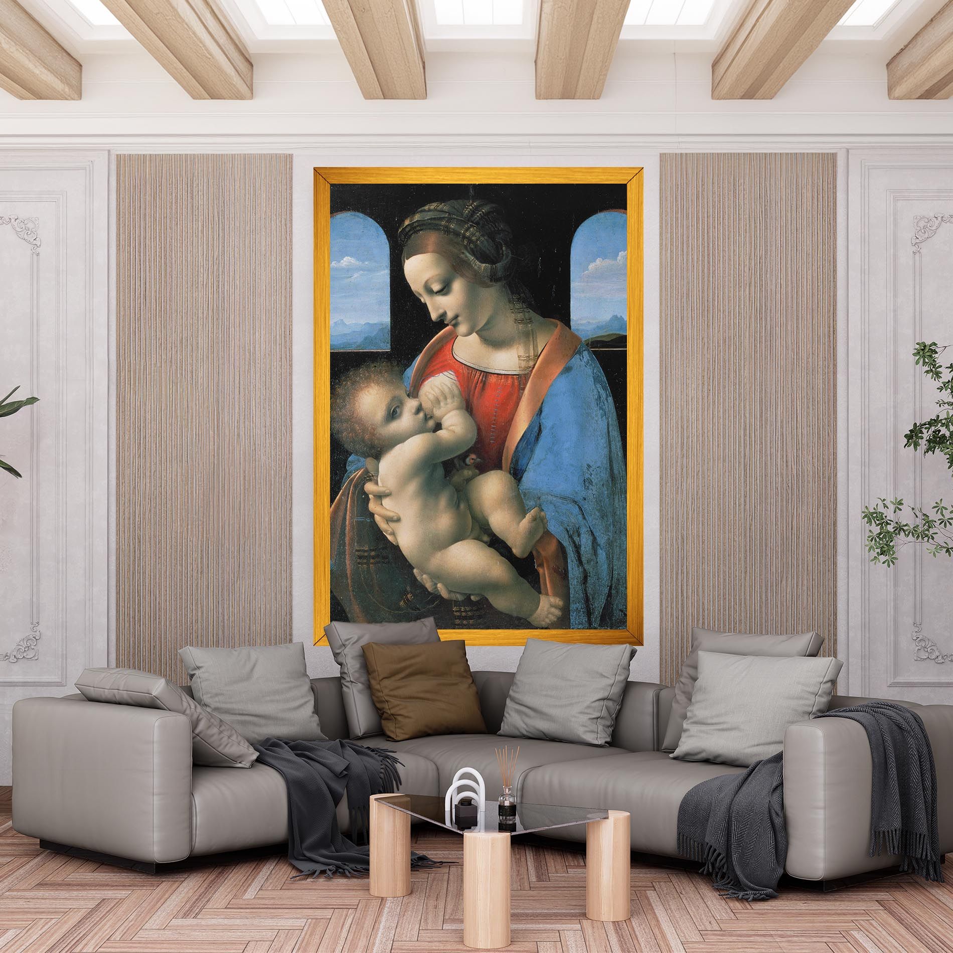 Leonardo Da Vinci Attributed Madonna Litta mockup 6