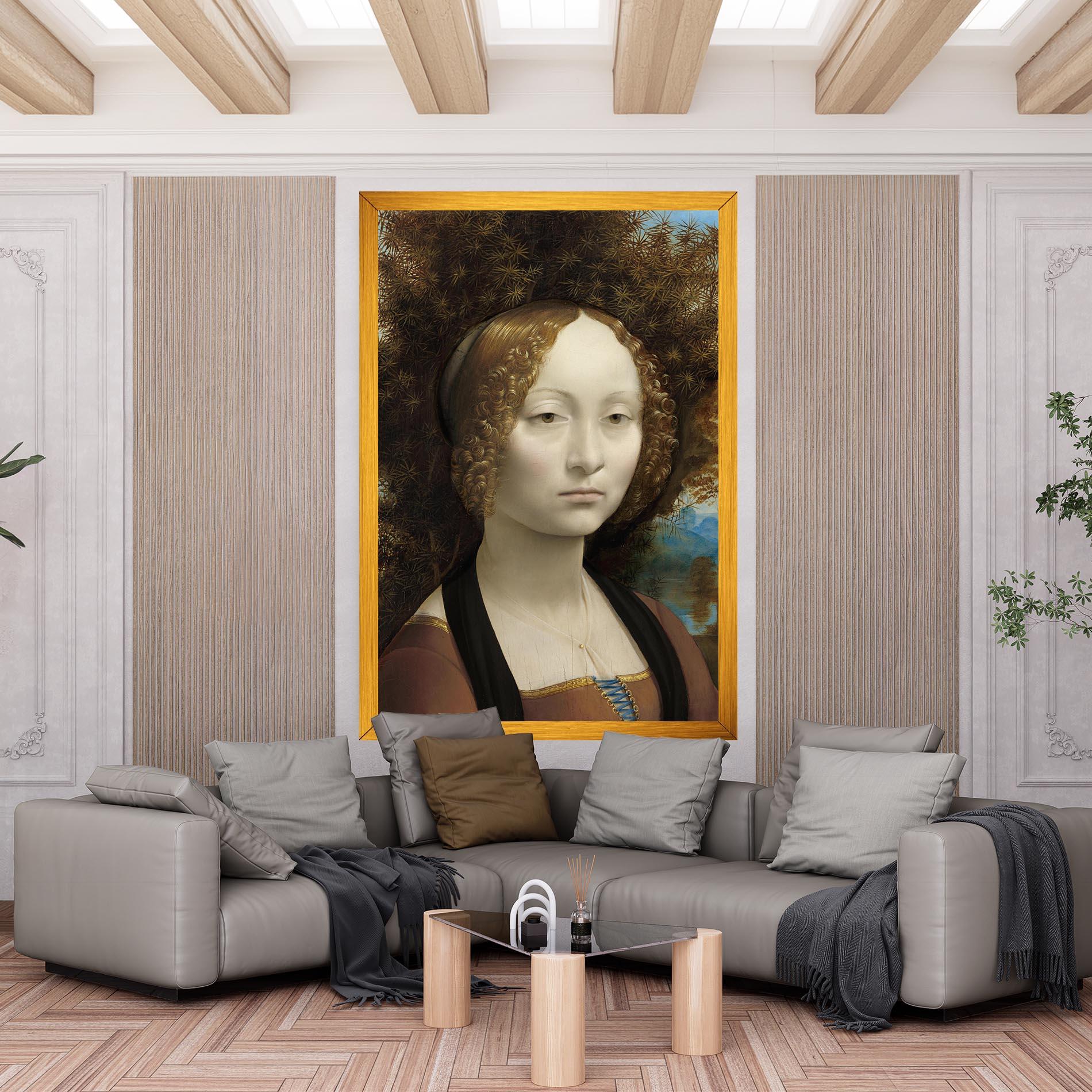 Vászonkép Leonardo Da Vinci Ginevra De Benci mockup 6