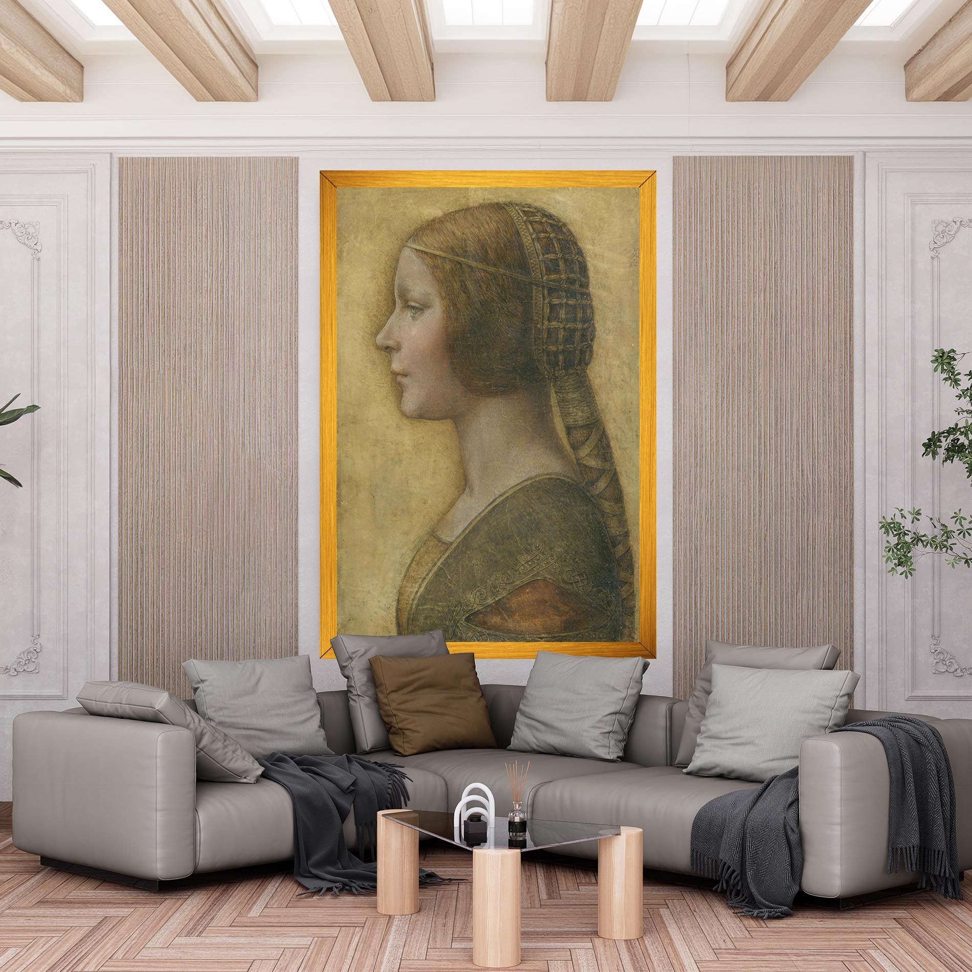 Profile Of A Young Fiancee Da Vinci mockup 6