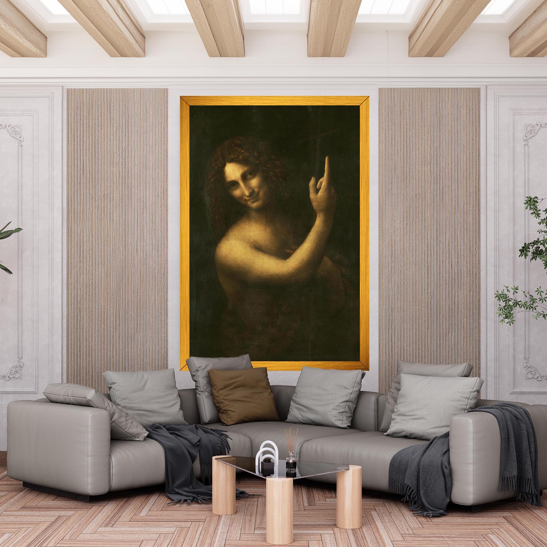 Vászonkép Seonardo Da Vinci Saint John The Baptist mockup 6