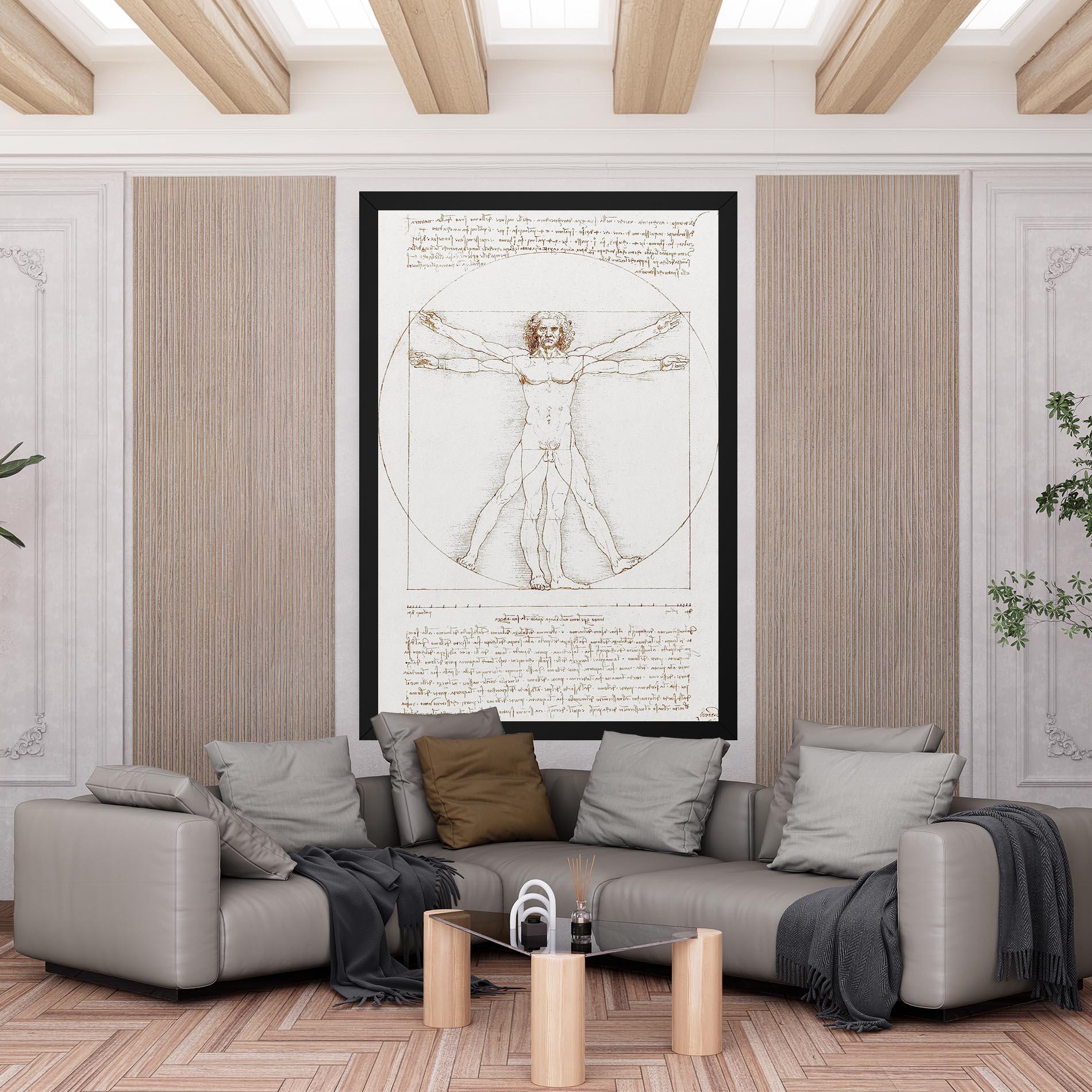 Vászonkép Leonardo Da Vinci's Vitruvian Man mockup 6