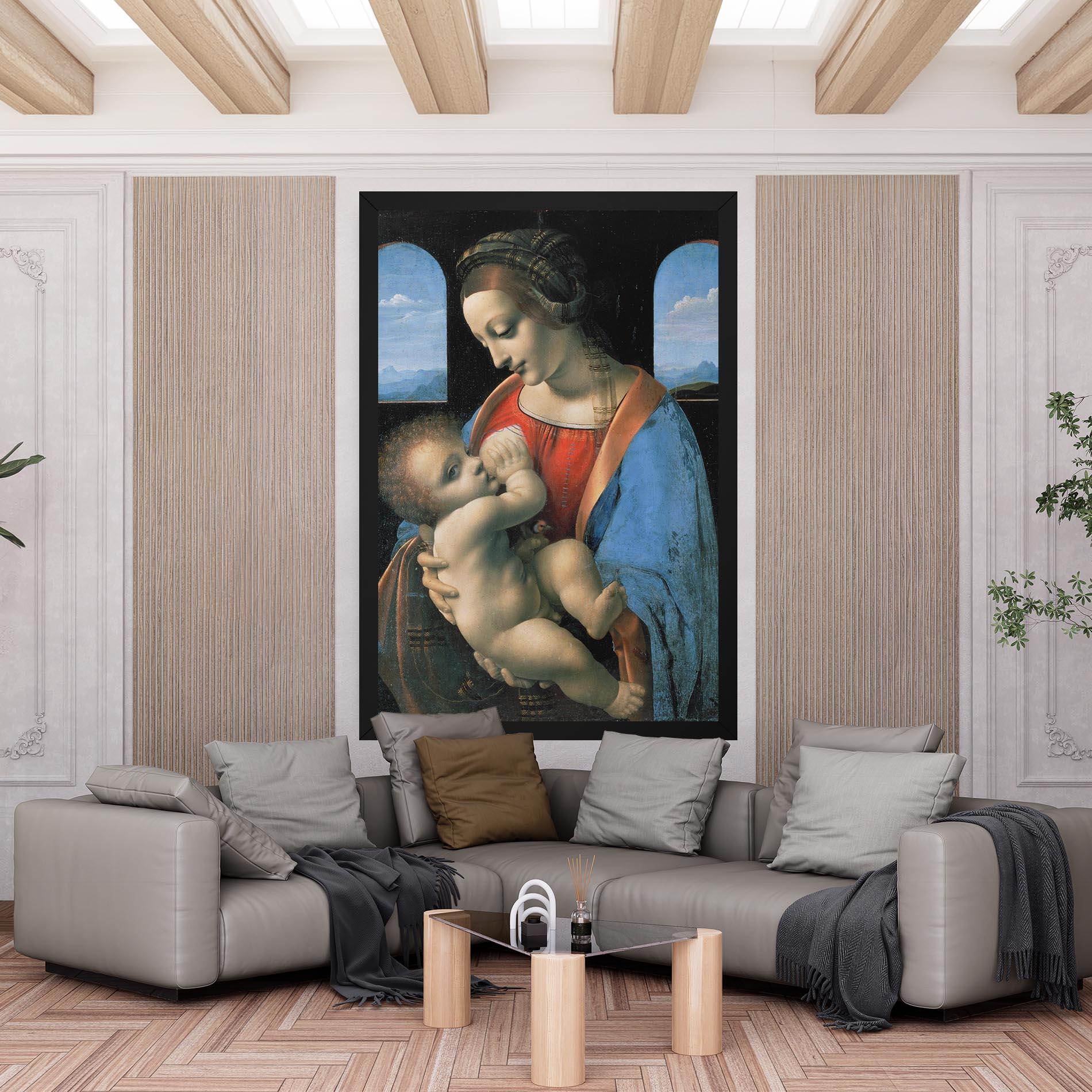 Vászonkép Leonardo Da Vinci Attributed Madonna Litta mockup 6