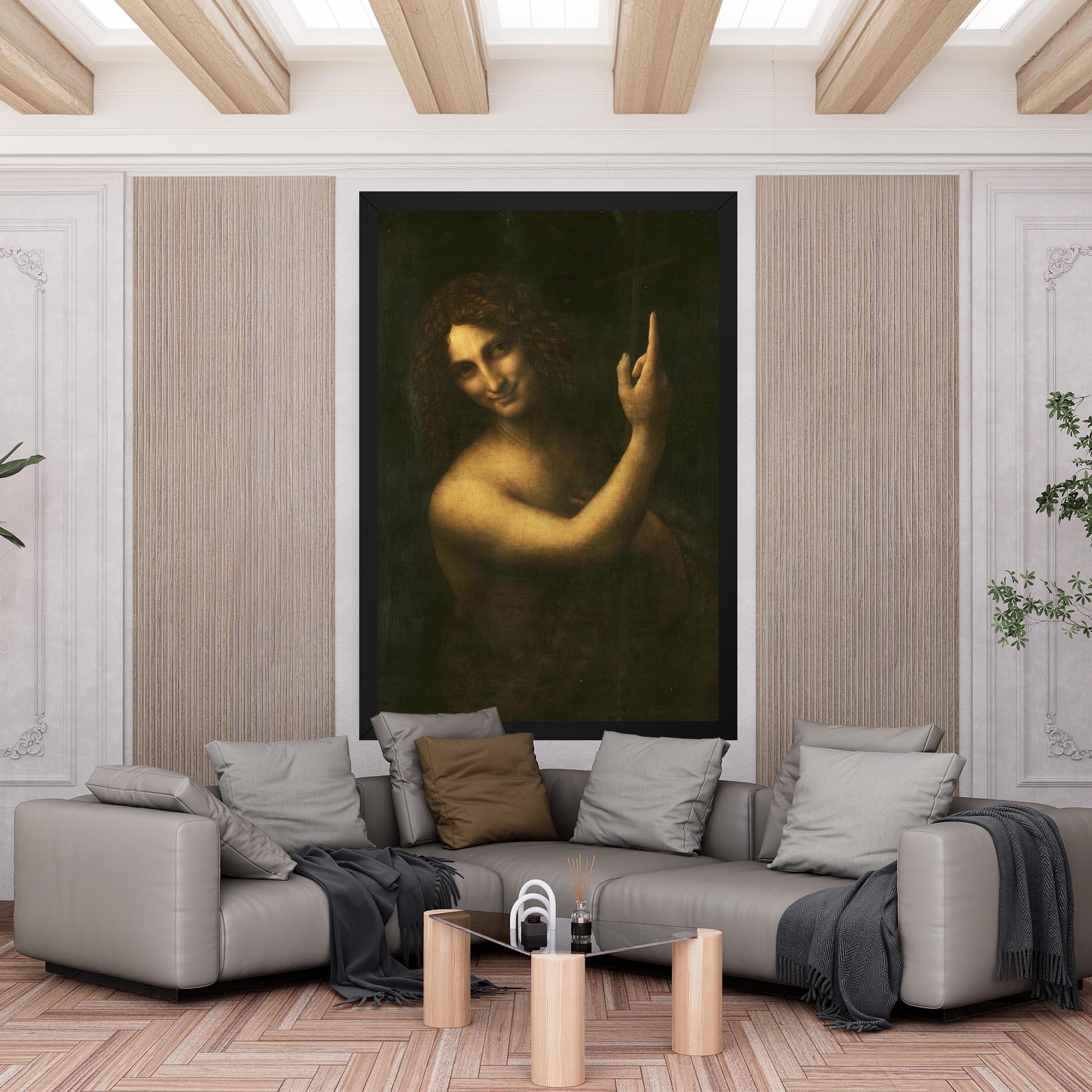 Vászonkép Seonardo Da Vinci Saint John The Baptist mockup 6