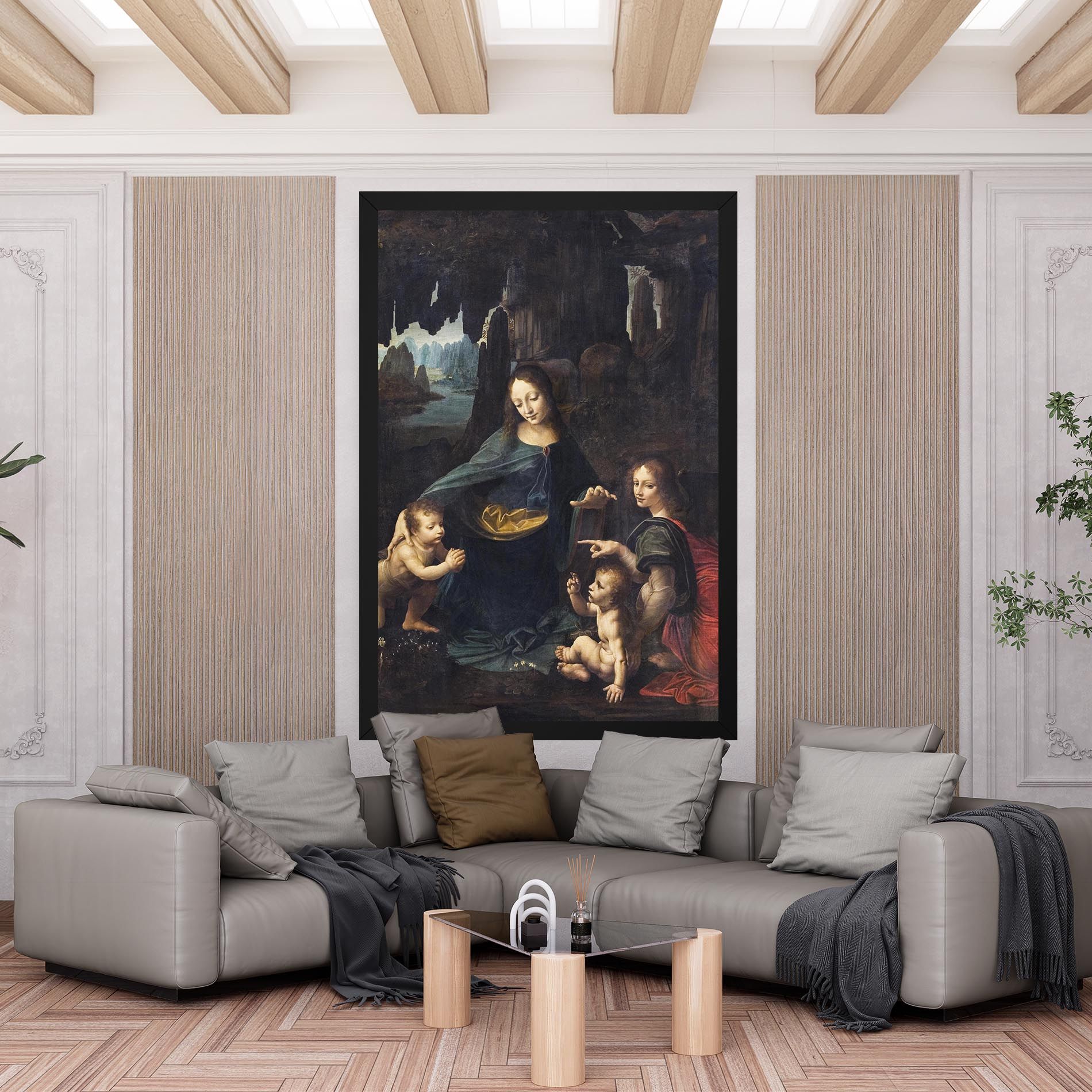 The Virgin Of The Rocks Leonardo Da Vinci mockup 6