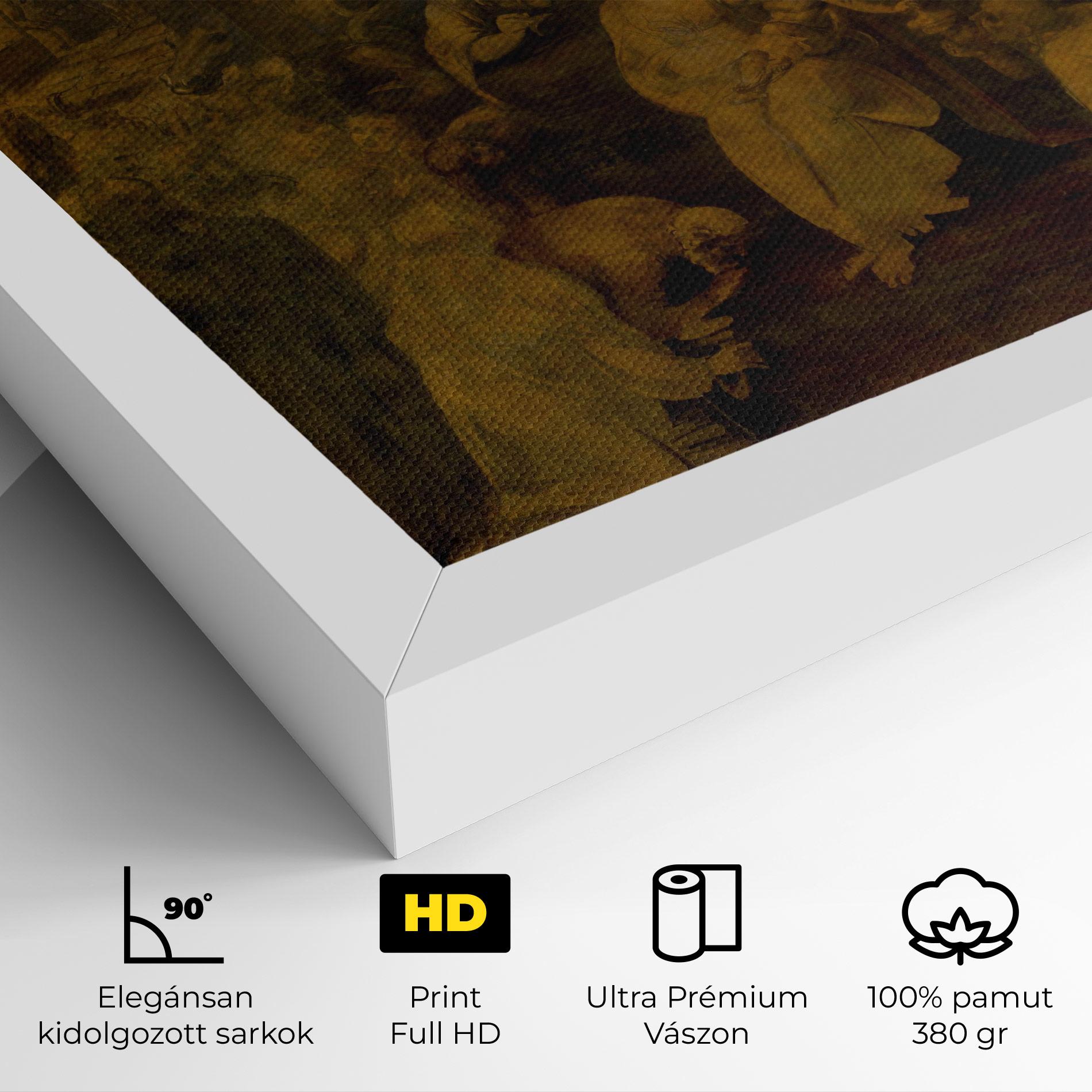 Vászonkép Leonardo Da Vinci Adorazione Dei Magi mockup 4