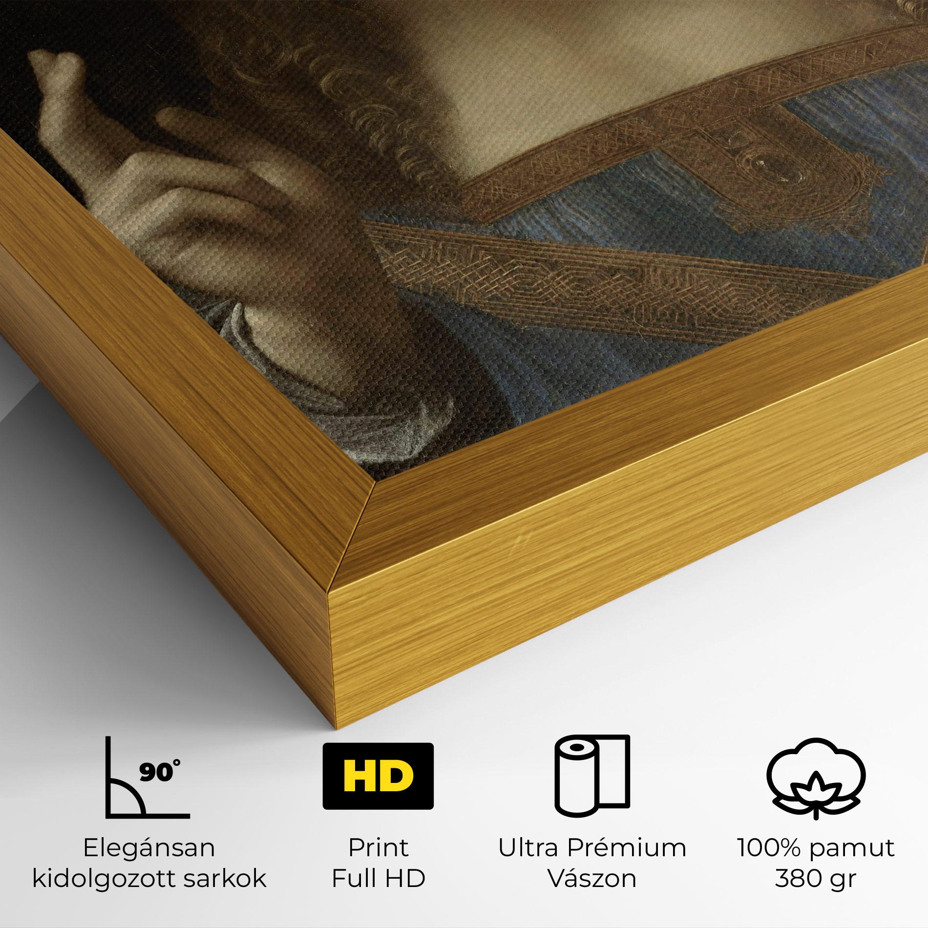 Vászonkép Leonardo Da Vinci Salvator Mundi mockup 4
