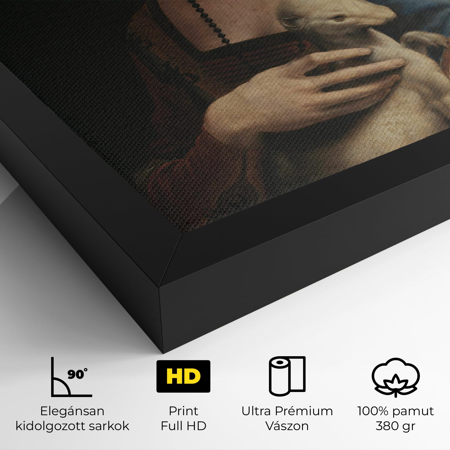 Vászonkép Lady With An Ermine Leonardo Da Vinci mockup 4