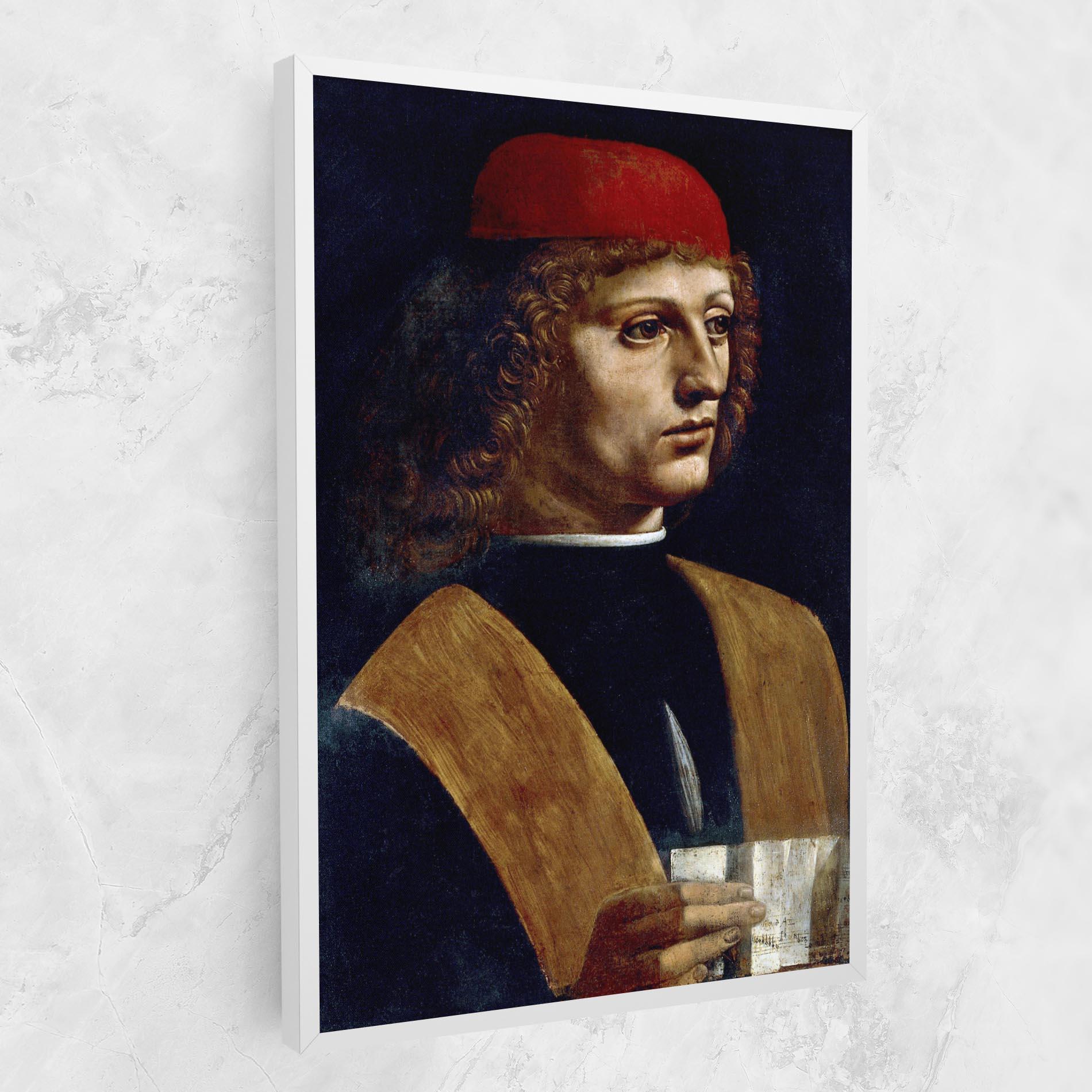 Vászonkép Leonardo Da Vinci's The Portrait Of A Musician mockup 1