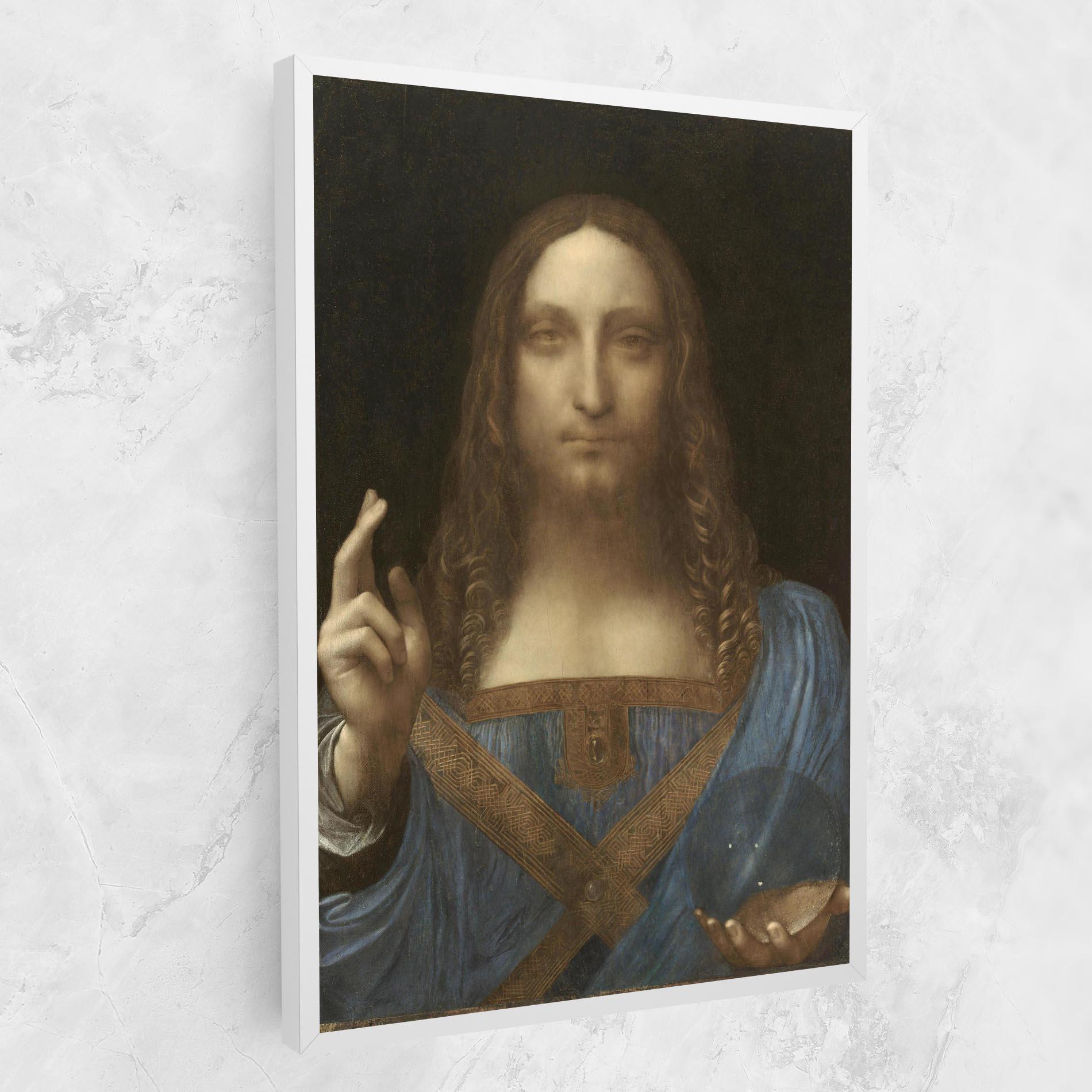 Vászonkép Leonardo Da Vinci Salvator Mundi mockup 1