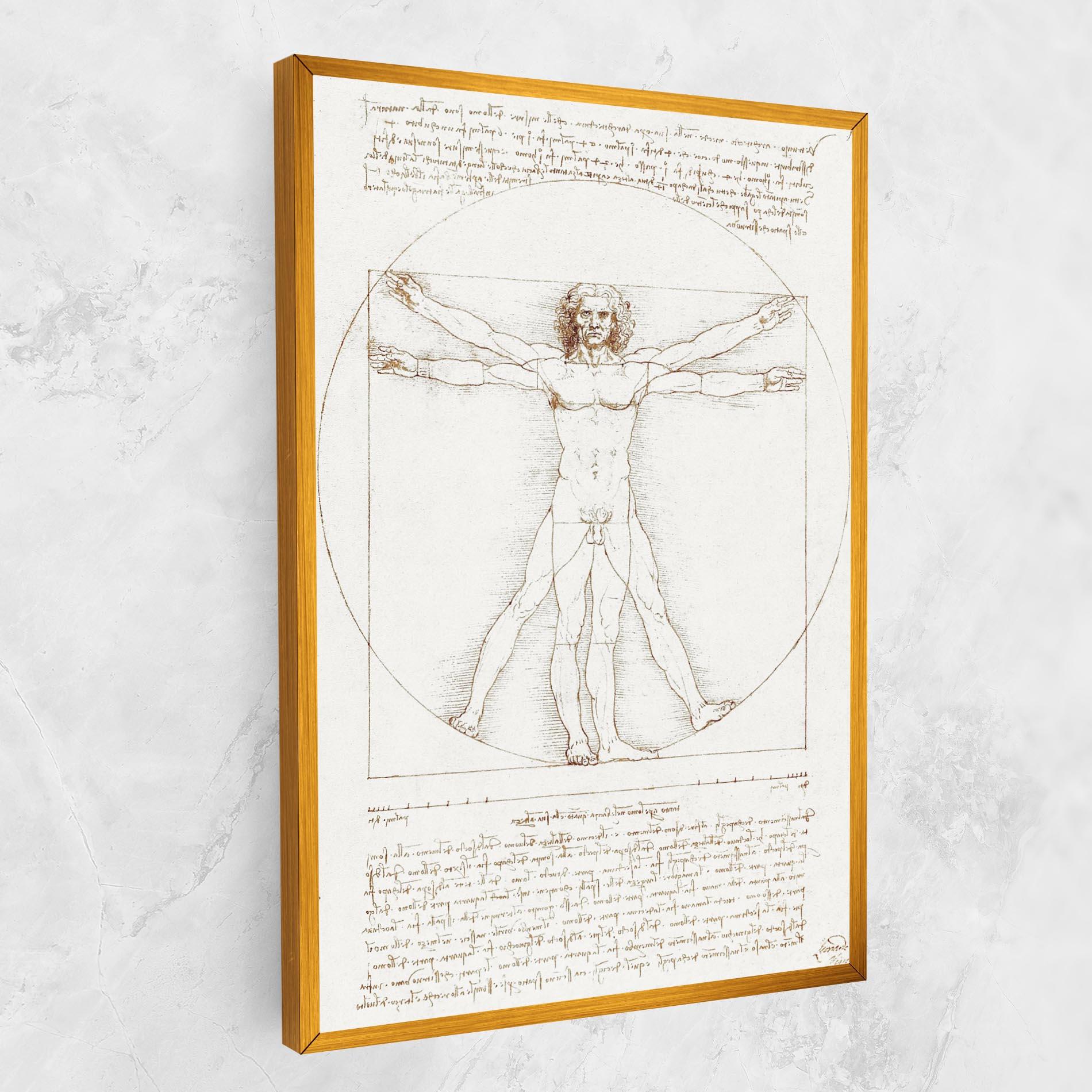 Vászonkép Leonardo Da Vinci's Vitruvian Man mockup 1