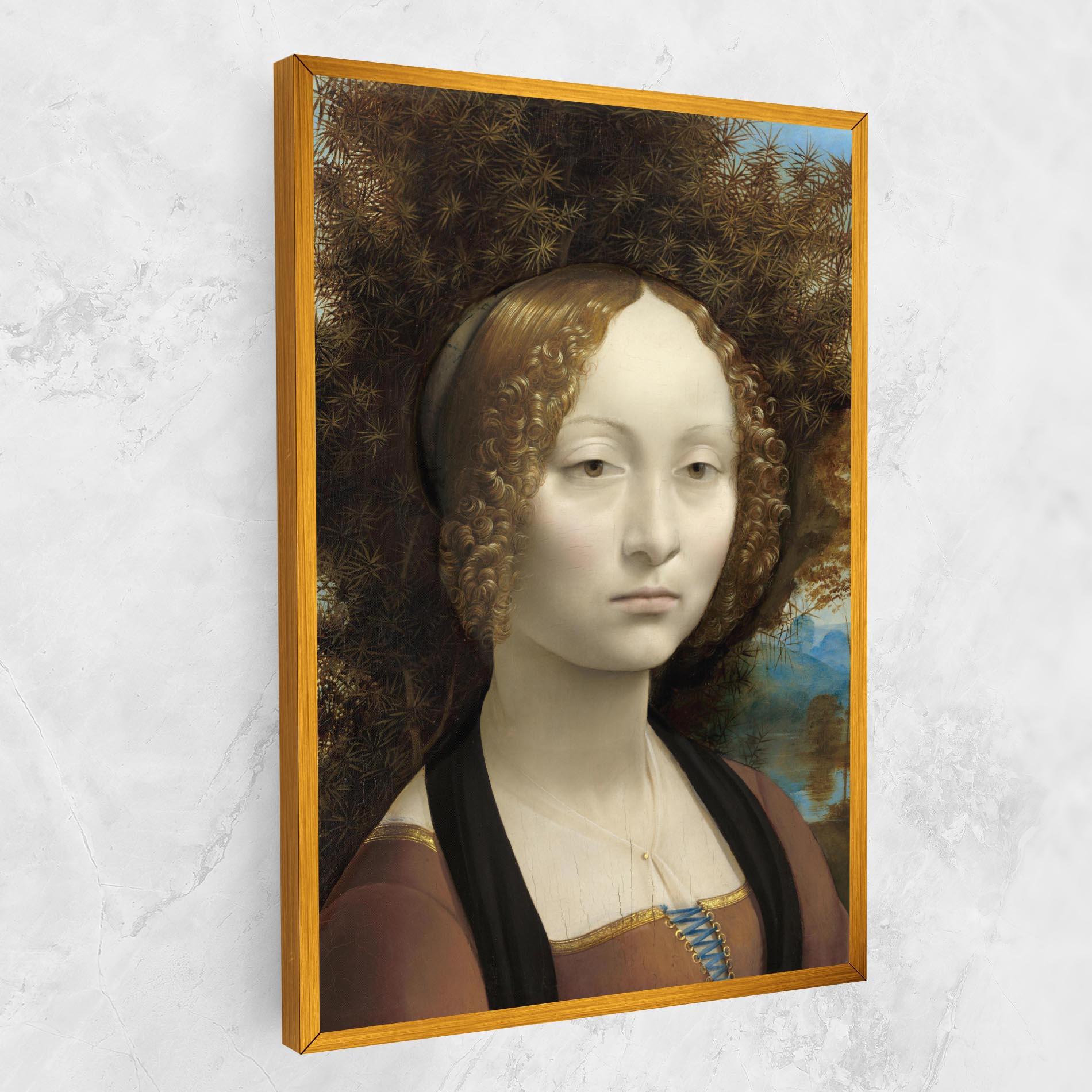 Vászonkép Leonardo Da Vinci Ginevra De Benci mockup 1
