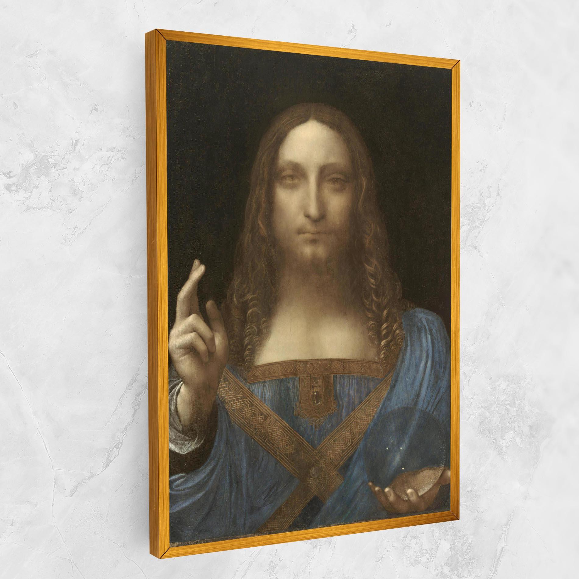 Vászonkép Leonardo Da Vinci Salvator Mundi mockup 1