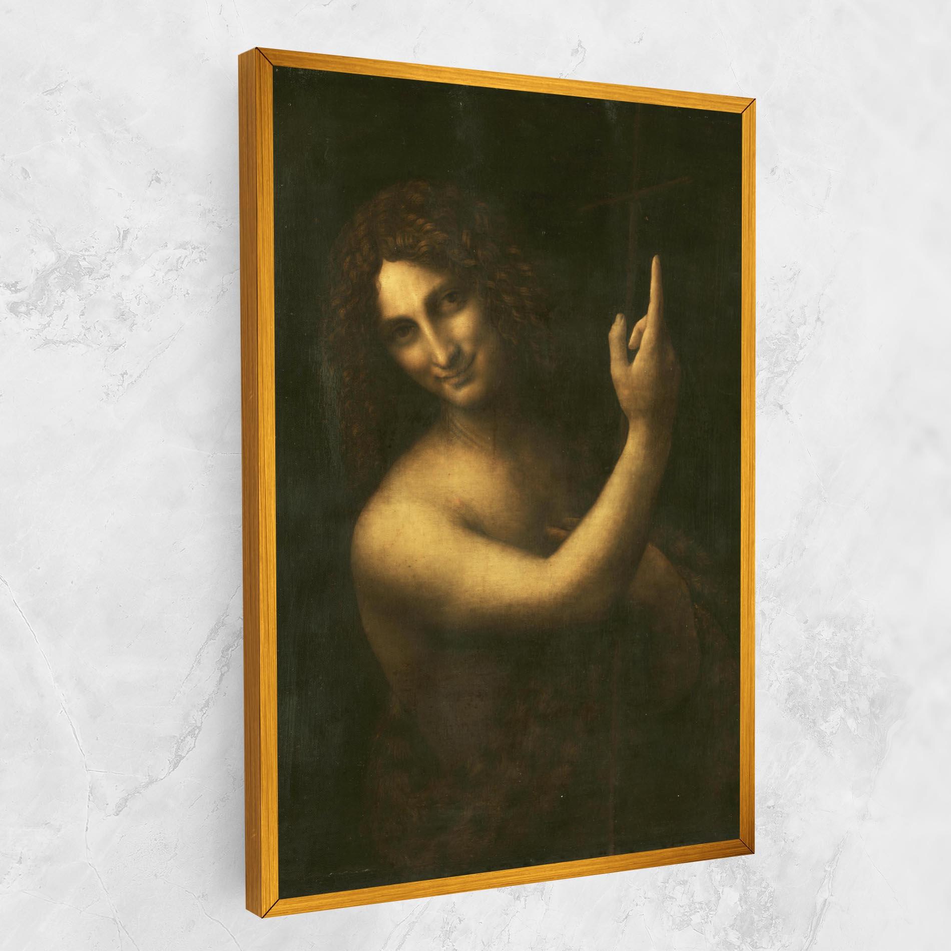 Vászonkép Seonardo Da Vinci Saint John The Baptist mockup 1