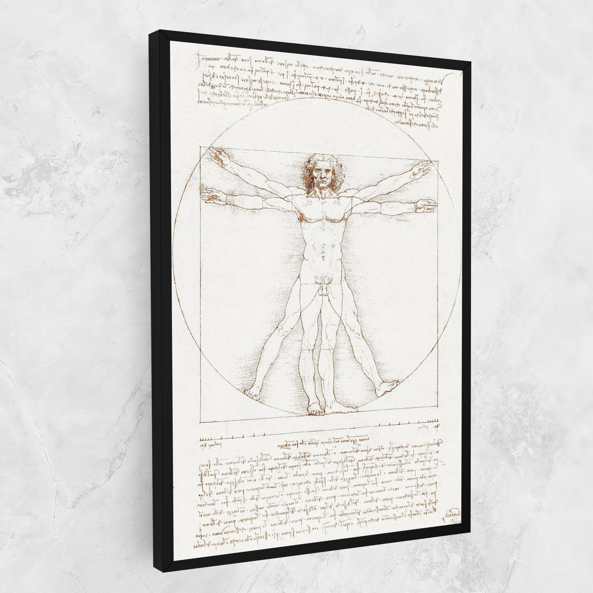 Vászonkép Leonardo Da Vinci's Vitruvian Man mockup 1