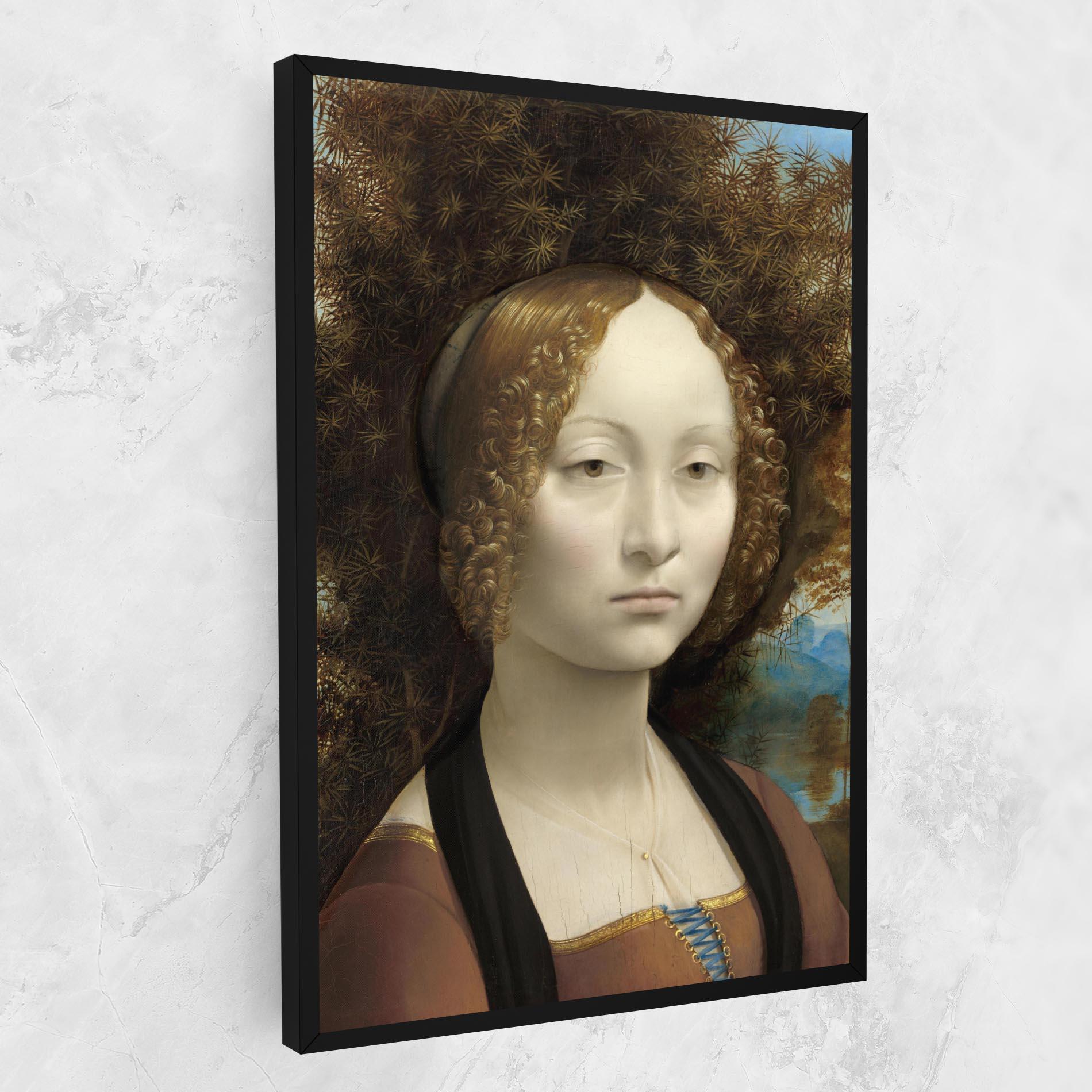 Vászonkép Leonardo Da Vinci Ginevra De Benci mockup 1