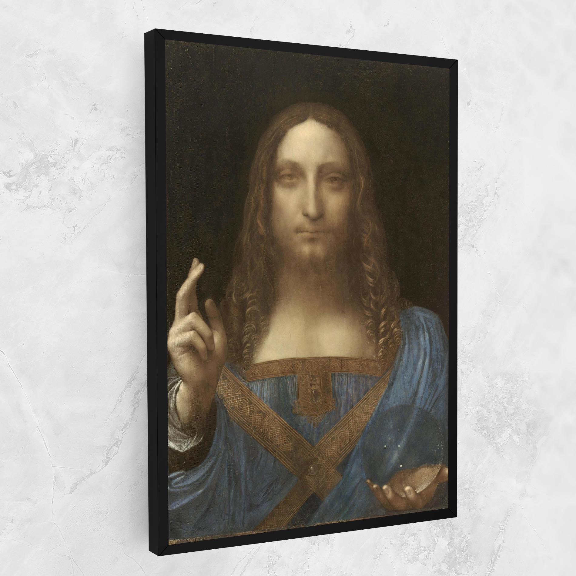 Vászonkép Leonardo Da Vinci Salvator Mundi mockup 1
