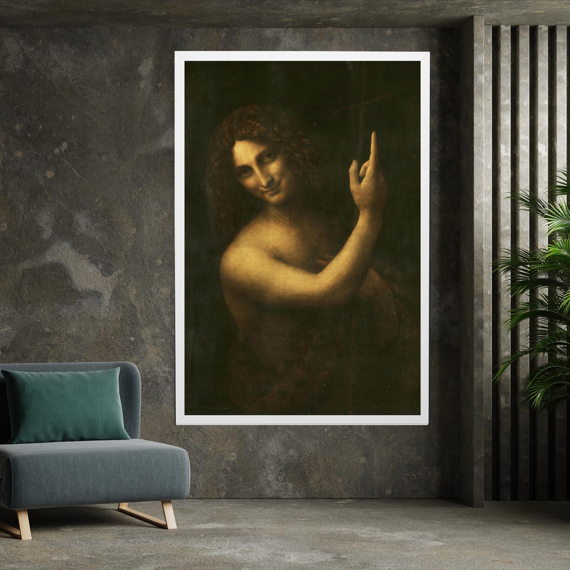 Vászonkép Seonardo Da Vinci Saint John The Baptist mockup 7