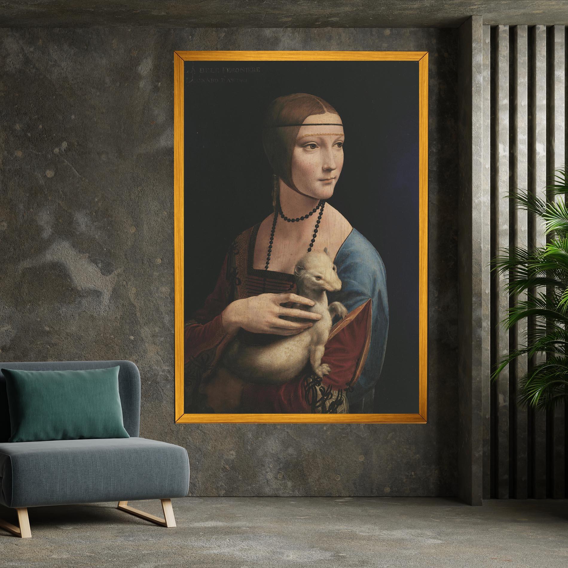 Vászonkép Lady With An Ermine Leonardo Da Vinci mockup 7