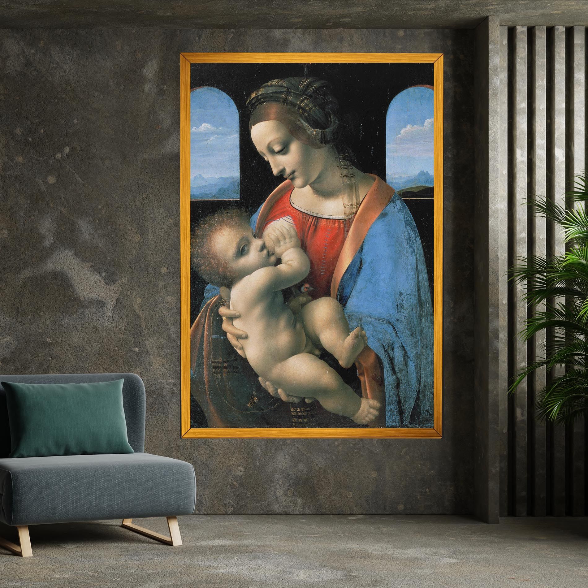 Leonardo Da Vinci Attributed Madonna Litta mockup 7