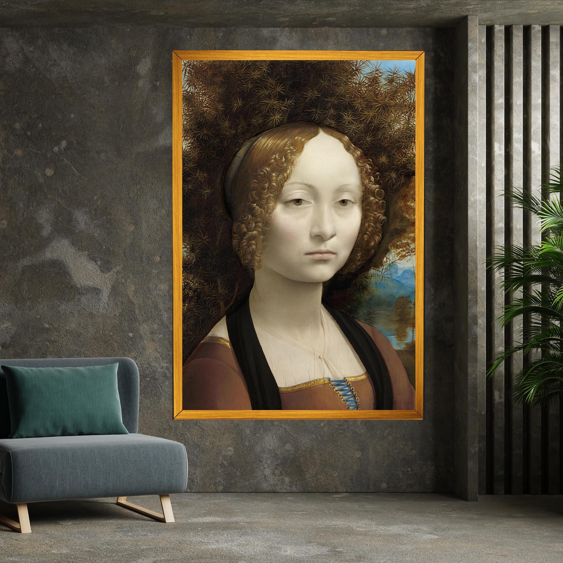 Vászonkép Leonardo Da Vinci Ginevra De Benci mockup 7
