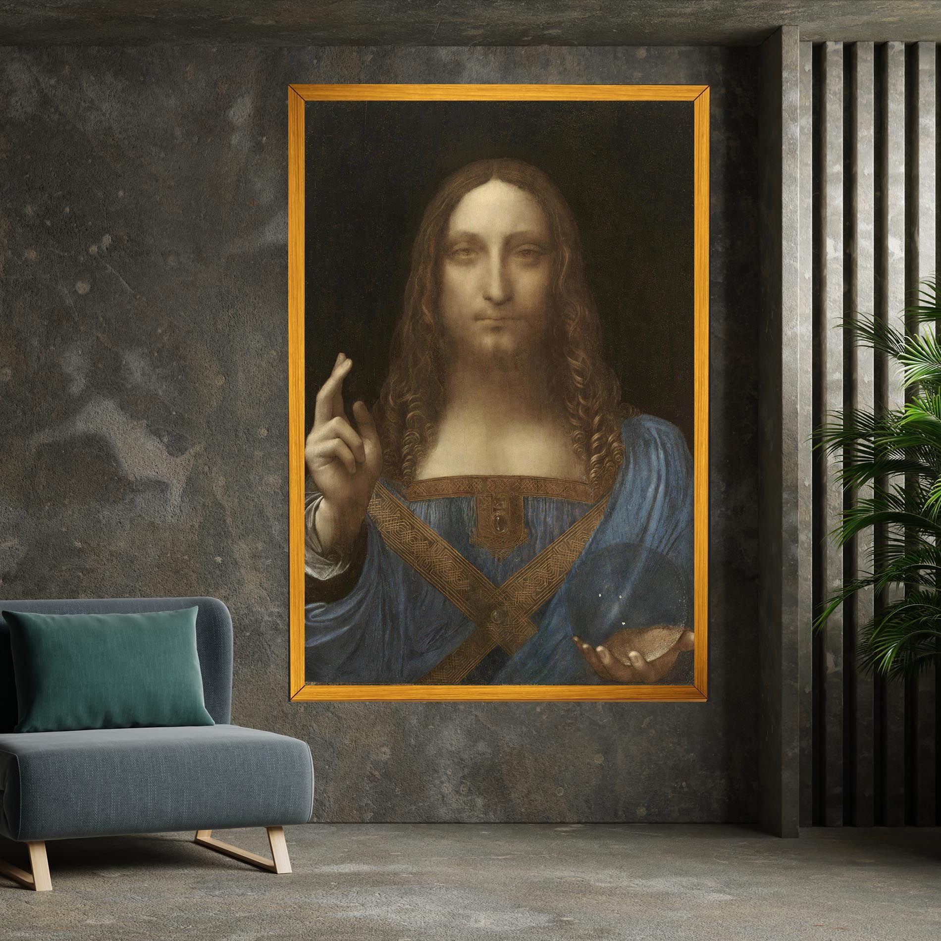 Leonardo Da Vinci Salvator Mundi mockup 7
