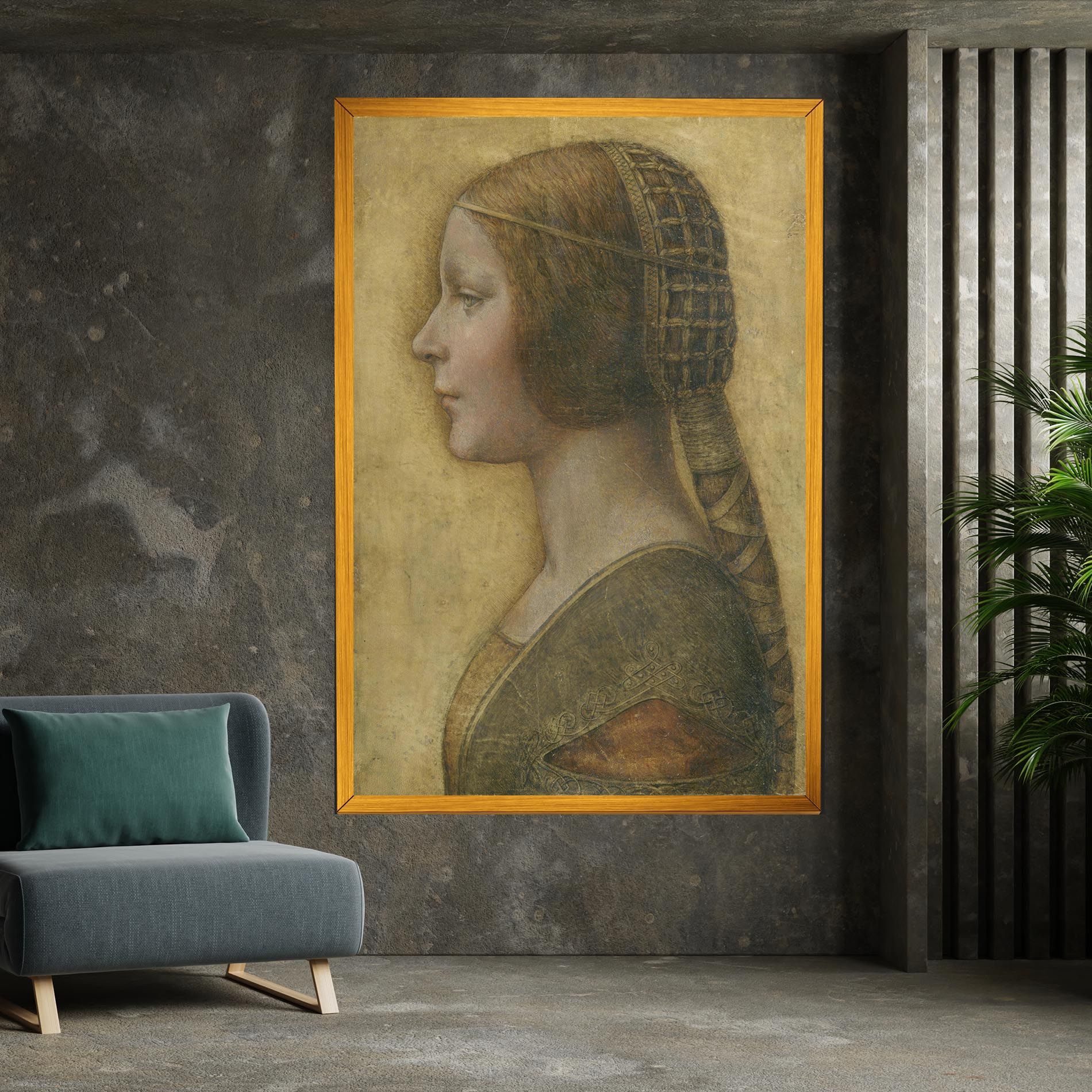Profile Of A Young Fiancee Da Vinci mockup 7