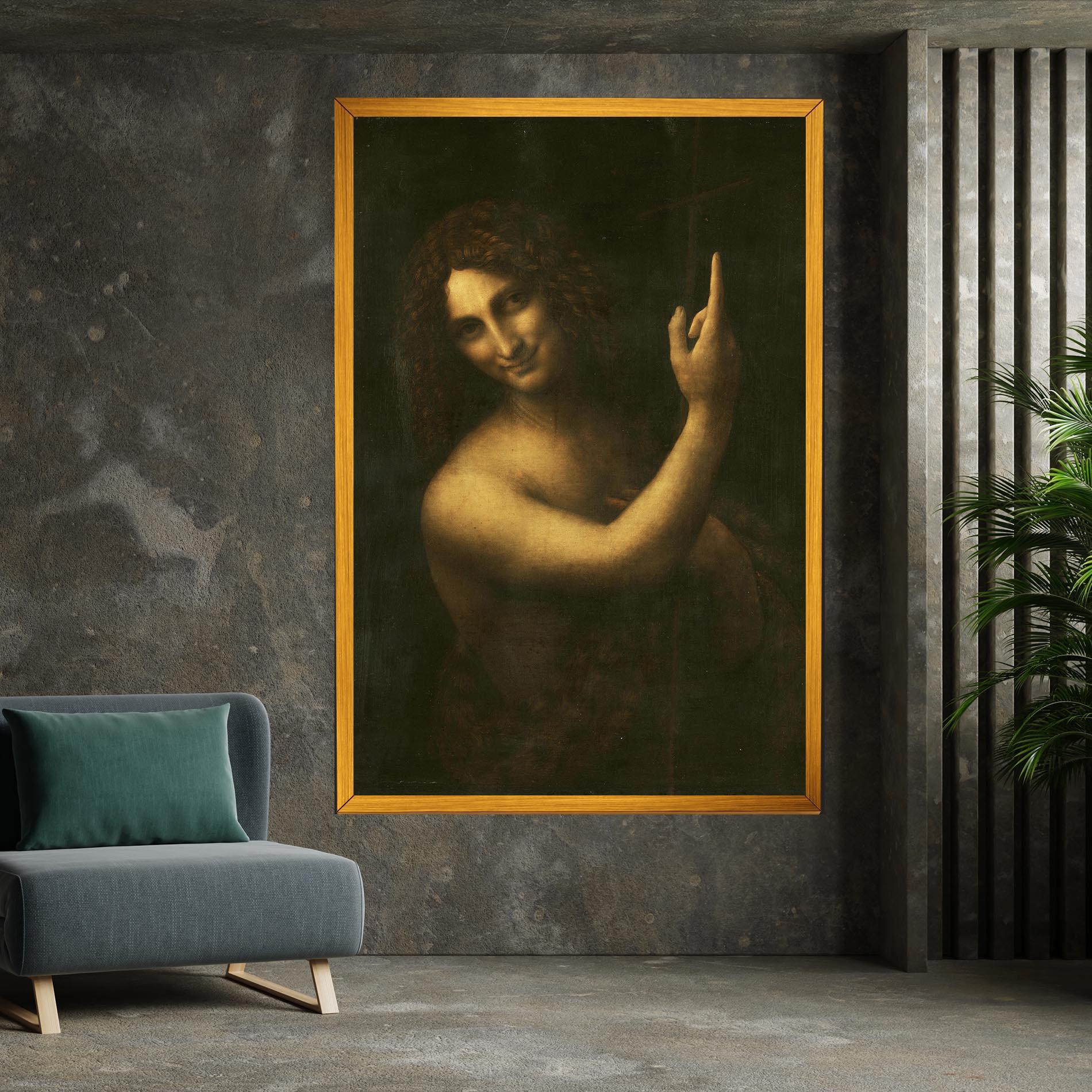 Vászonkép Seonardo Da Vinci Saint John The Baptist mockup 7