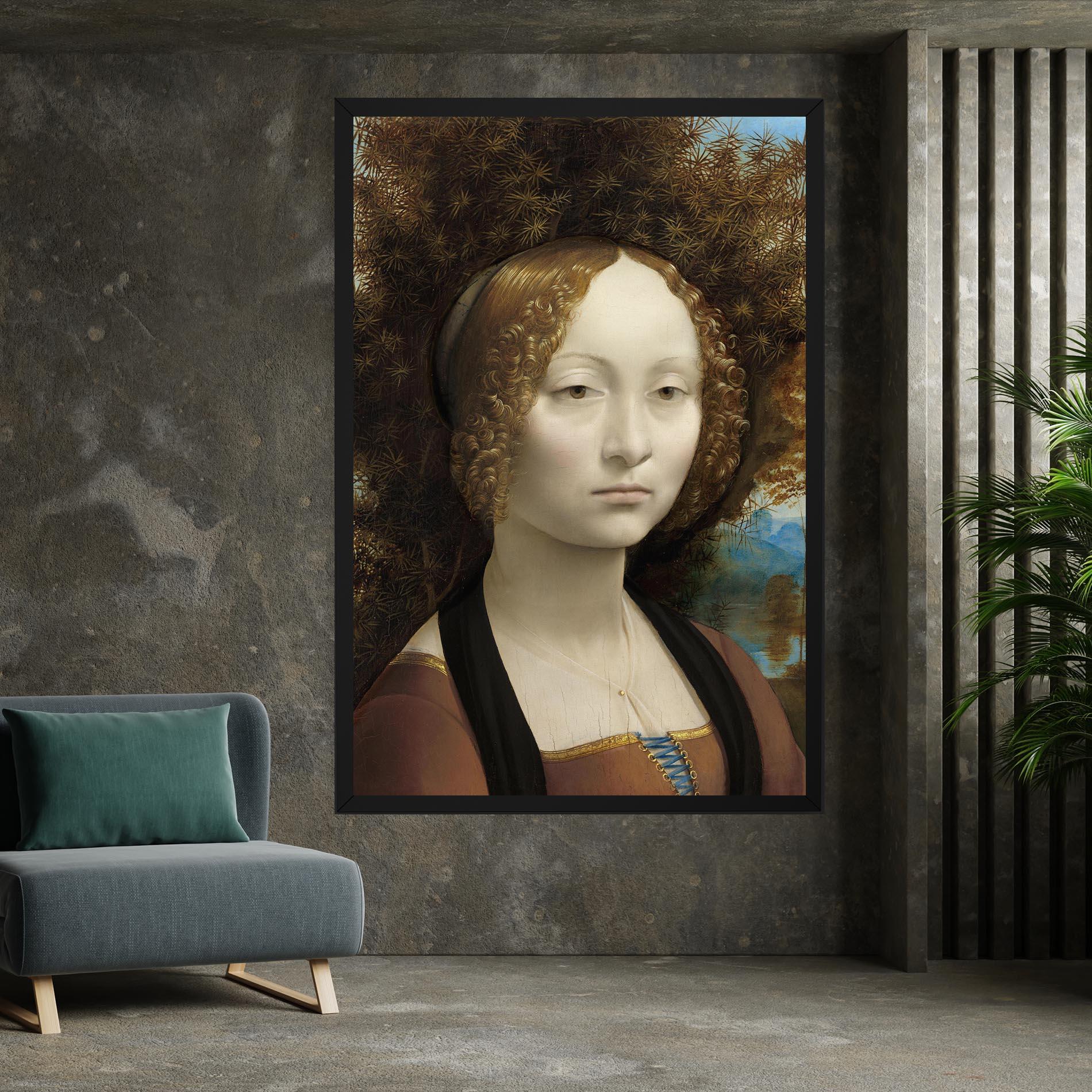 Vászonkép Leonardo Da Vinci Ginevra De Benci mockup 7