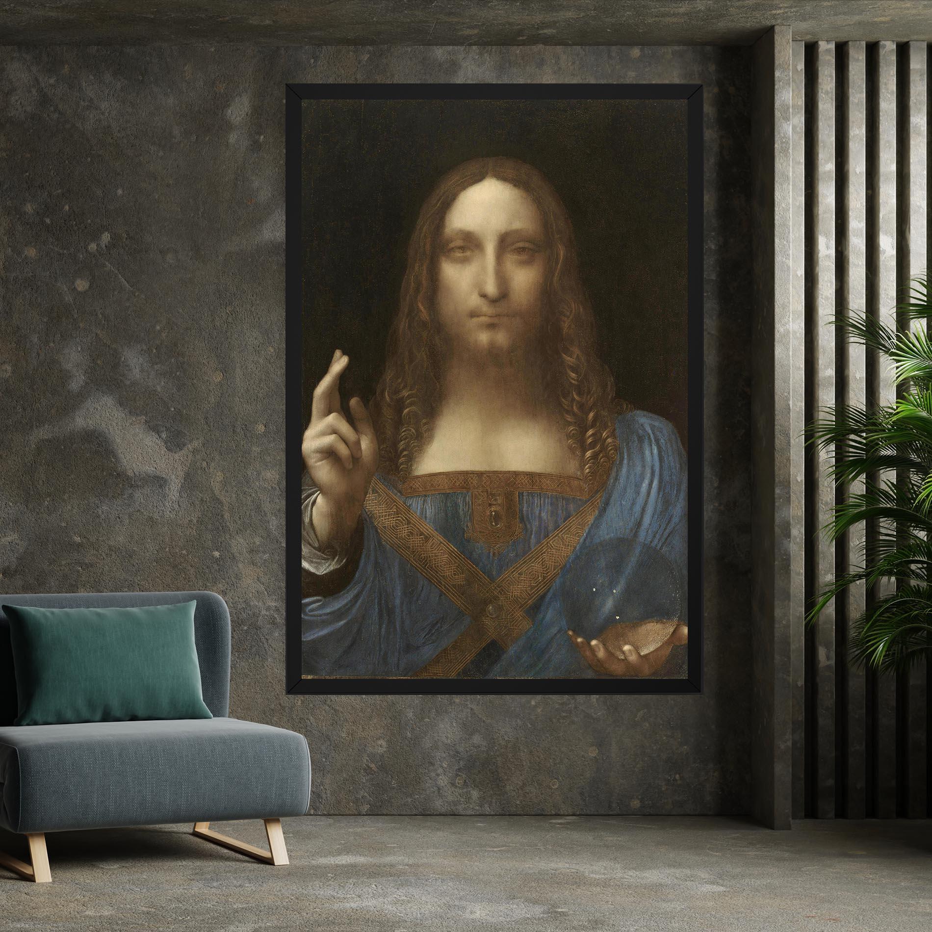 Vászonkép Leonardo Da Vinci Salvator Mundi mockup 7