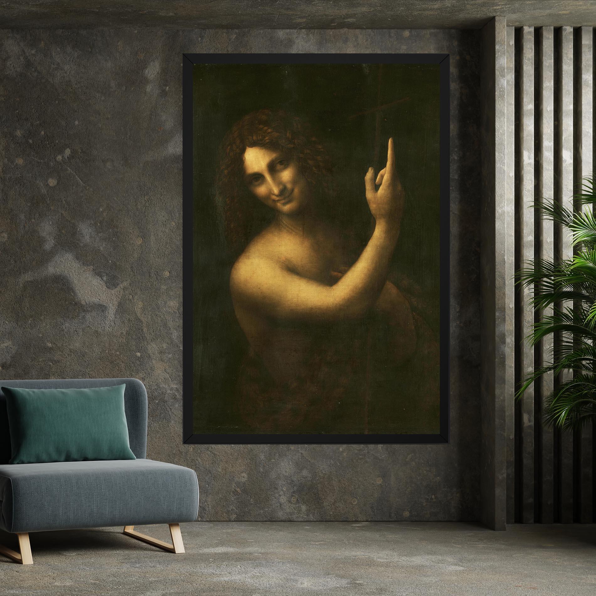 Vászonkép Seonardo Da Vinci Saint John The Baptist mockup 7