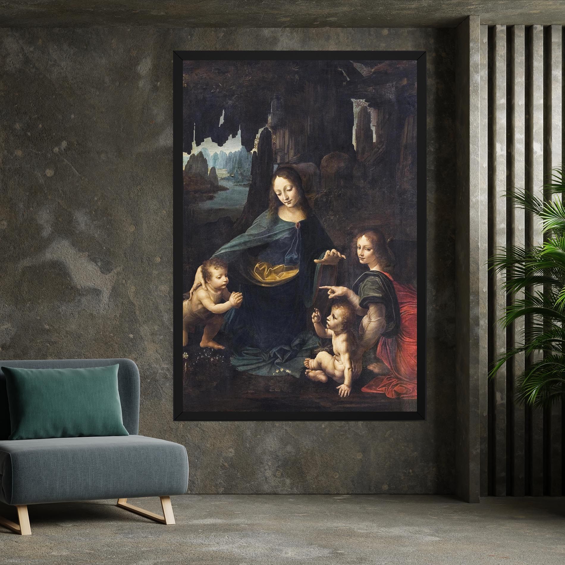 The Virgin Of The Rocks Leonardo Da Vinci mockup 7