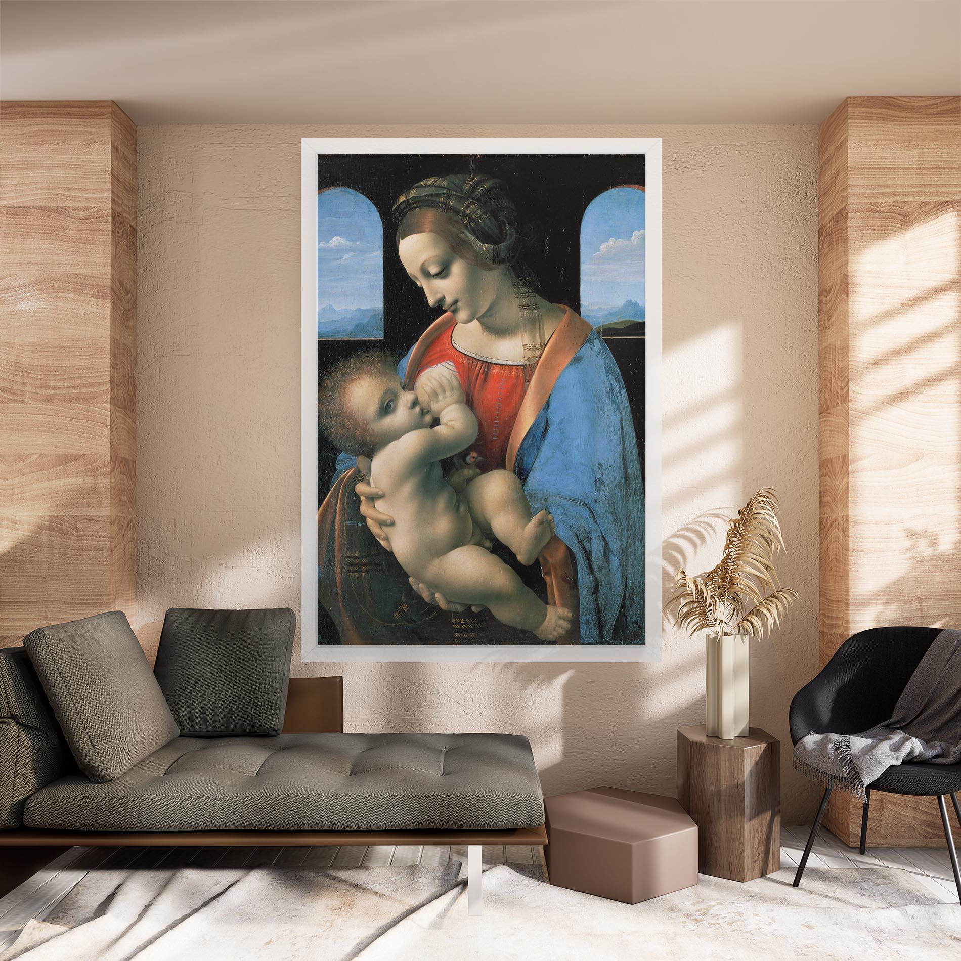 Vászonkép Leonardo Da Vinci Attributed Madonna Litta mockup 8