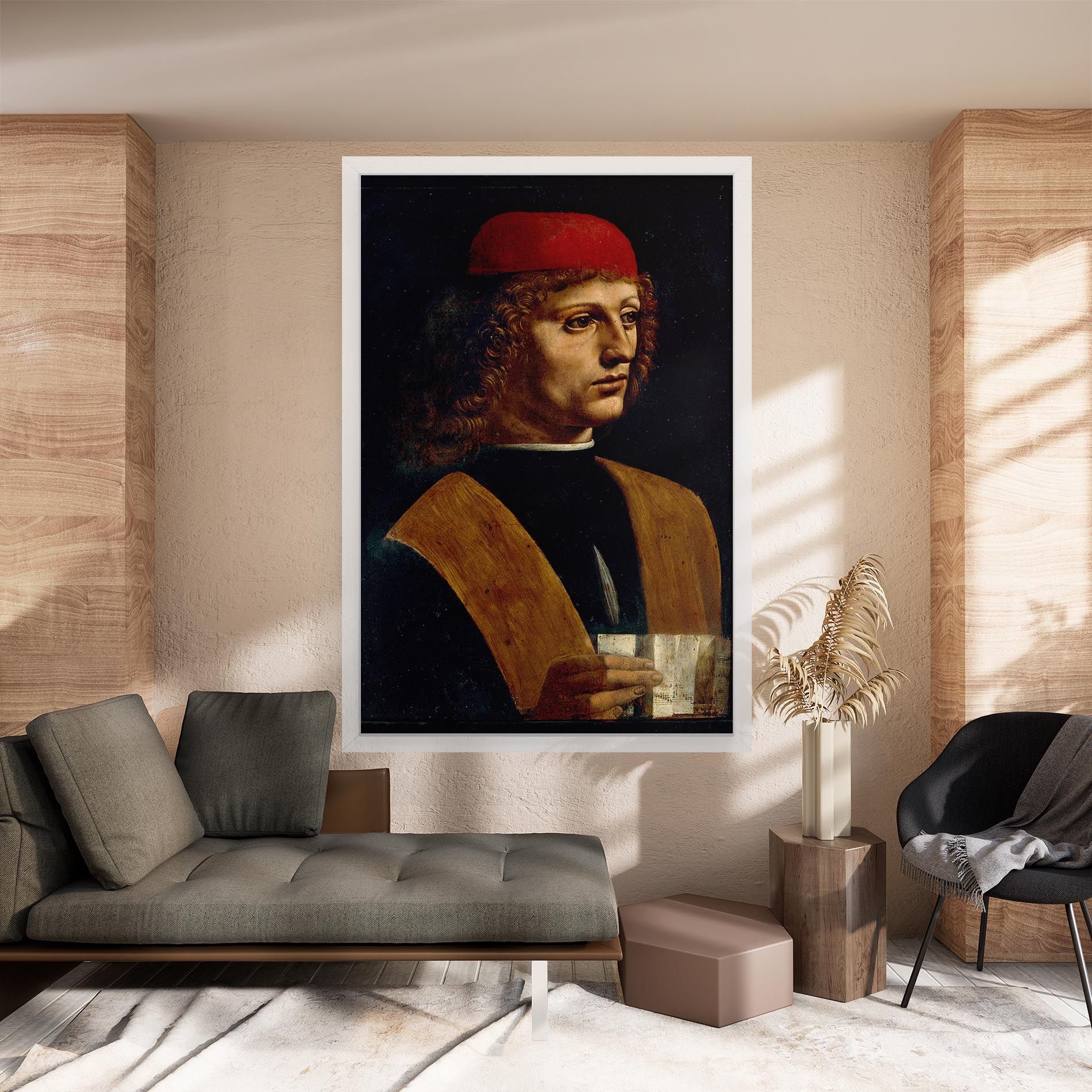 Leonardo Da Vinci Portrait Of A Musician Pinacoteca Ambrosiana mockup 8