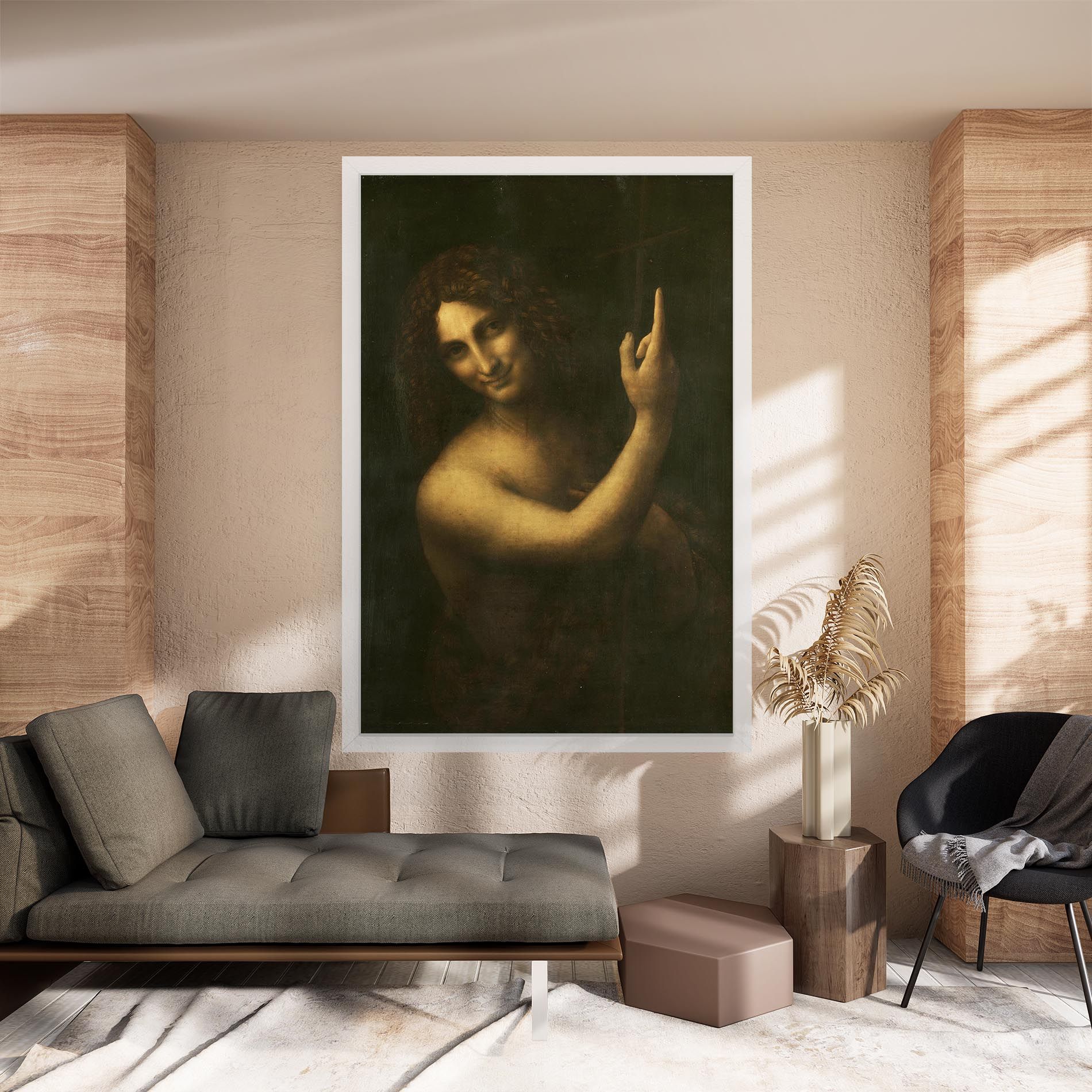 Seonardo Da Vinci Saint John The Baptist mockup 8