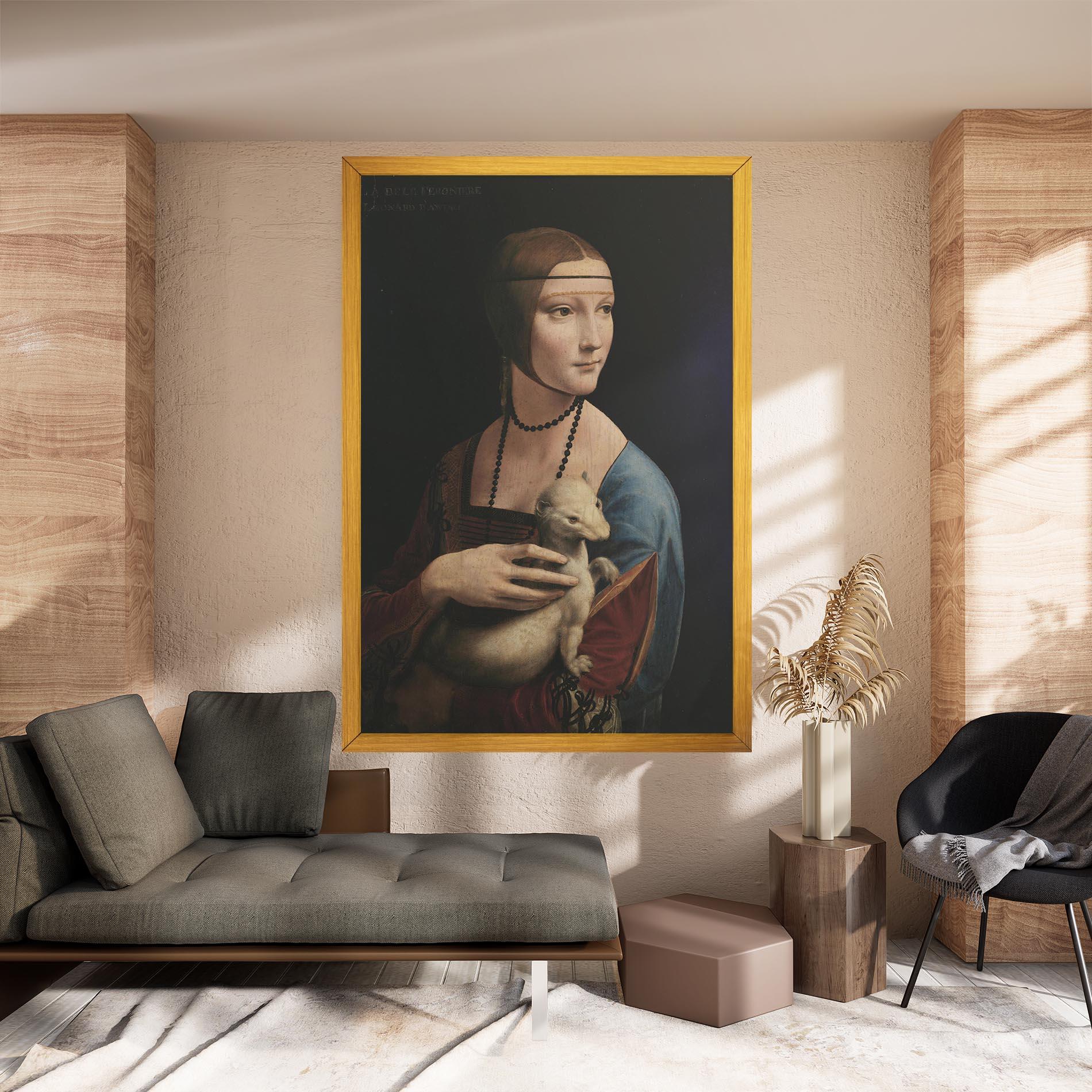 Vászonkép Lady With An Ermine Leonardo Da Vinci mockup 8