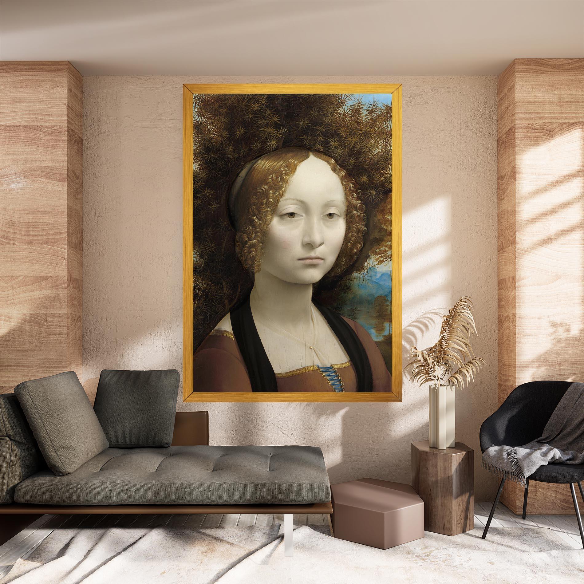 Vászonkép Leonardo Da Vinci Ginevra De Benci mockup 8