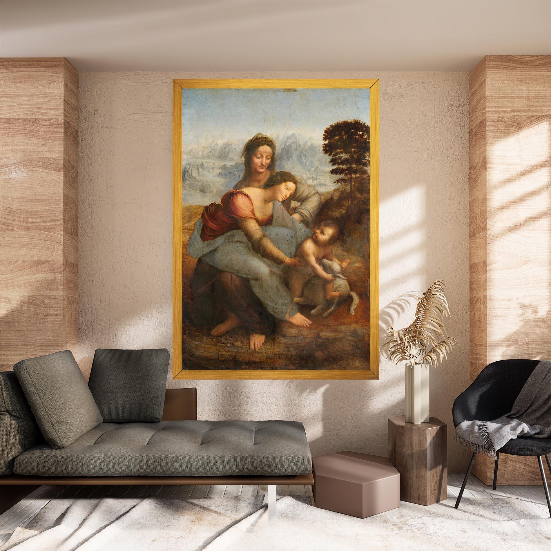 Vászonkép Leonardo Da Vinci Virgin And Child With St Anne mockup 8