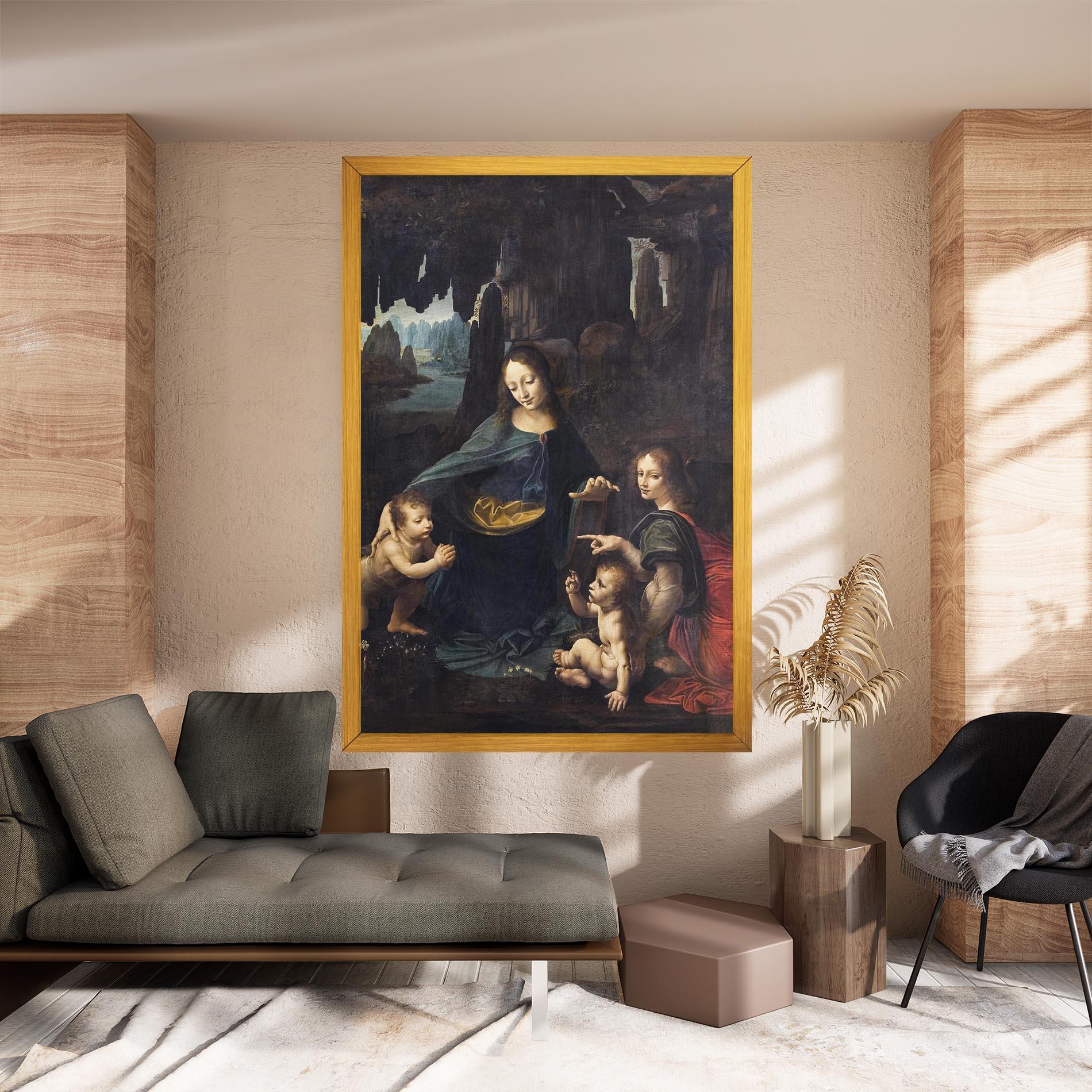 Vászonkép The Virgin Of The Rocks Leonardo Da Vinci mockup 8