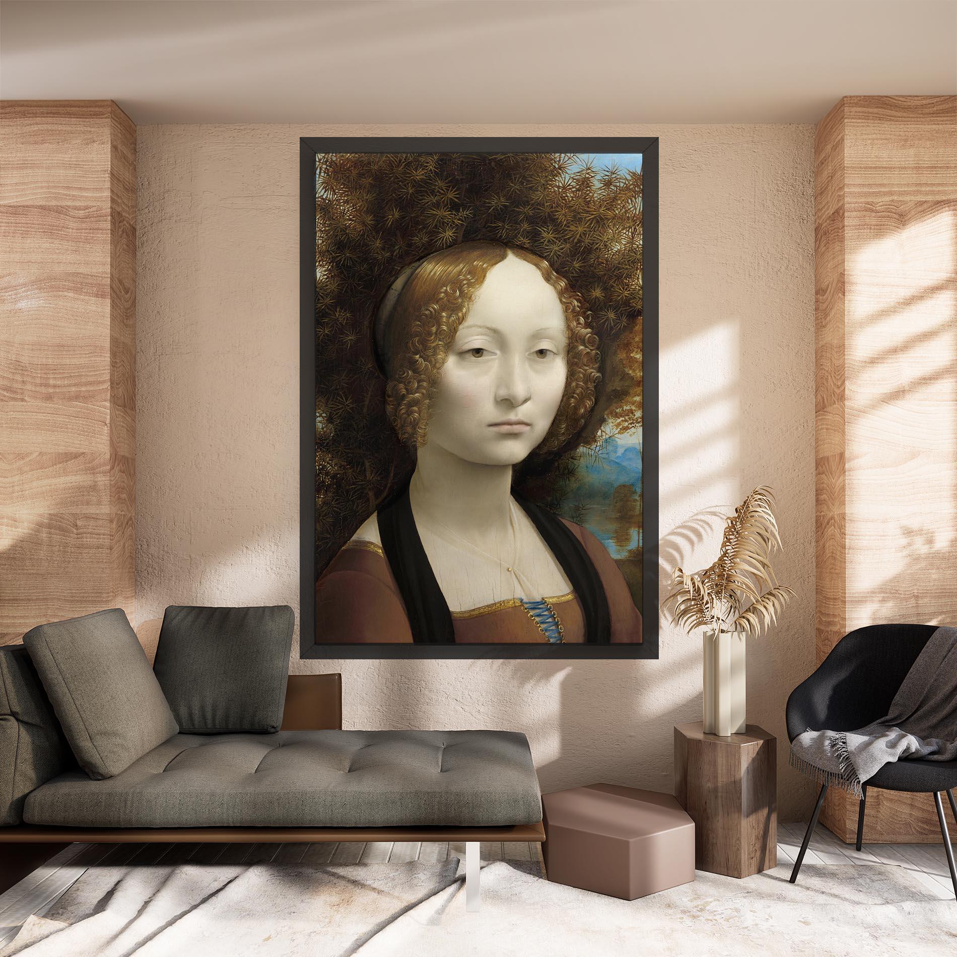 Vászonkép Leonardo Da Vinci Ginevra De Benci mockup 8