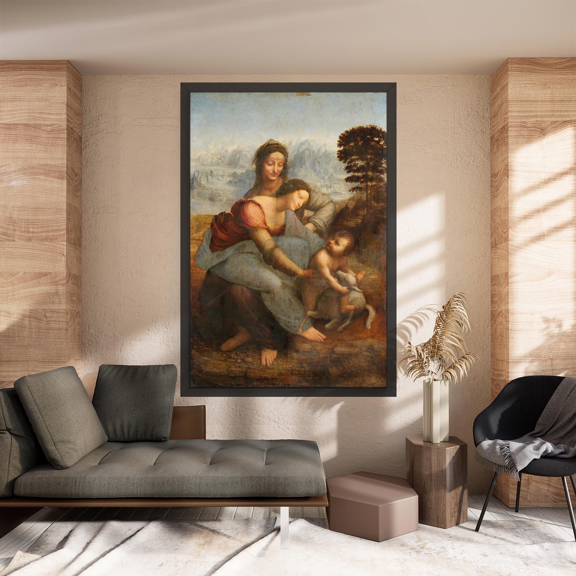 Vászonkép Leonardo Da Vinci Virgin And Child With St Anne mockup 8